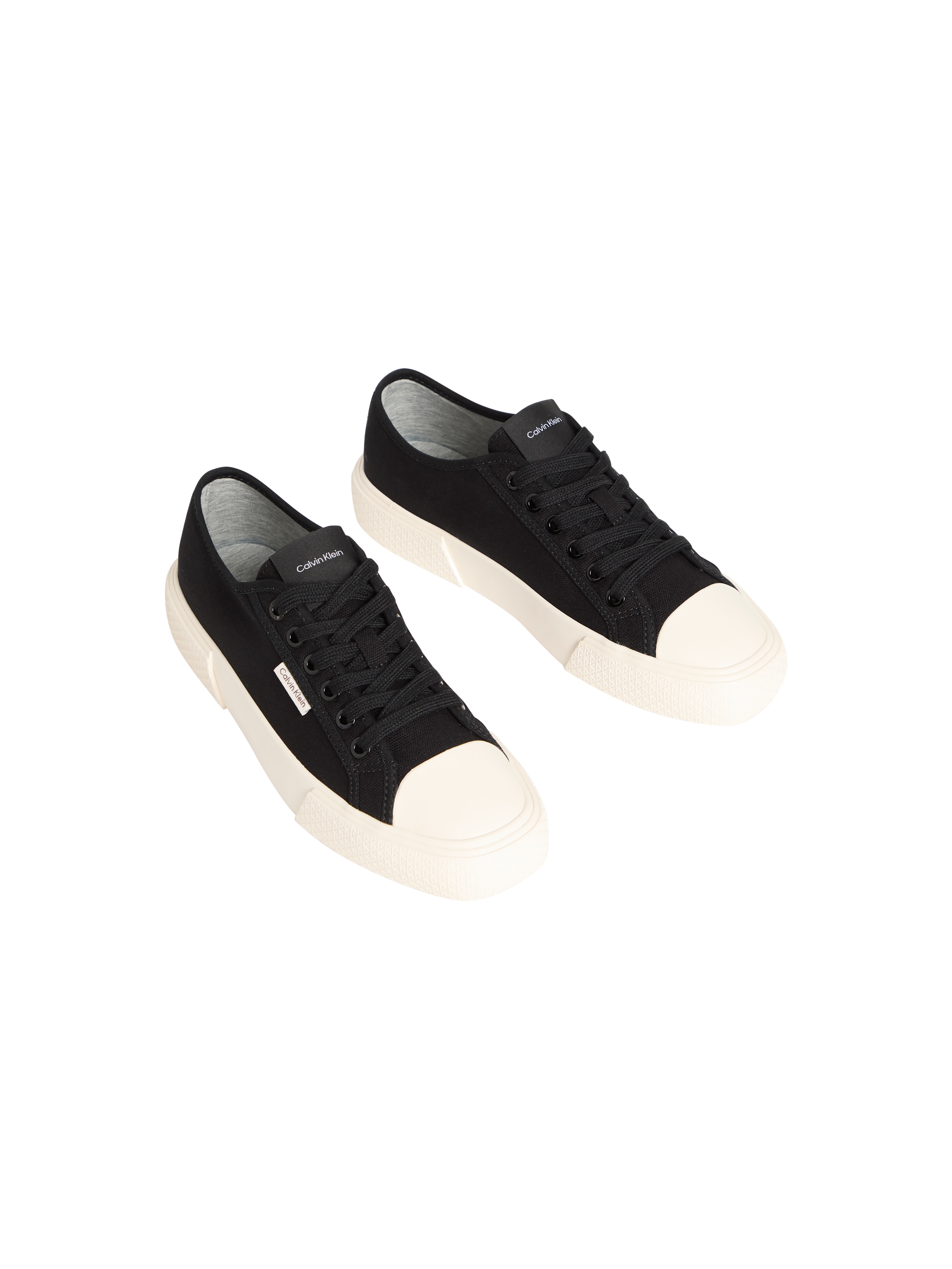 Calvin Klein Baskets à plateforme »VULC LACE UP CANVAS«  Chaussure à lacets, sneaker en toile, chaussure basse avec embout en caoutchouc