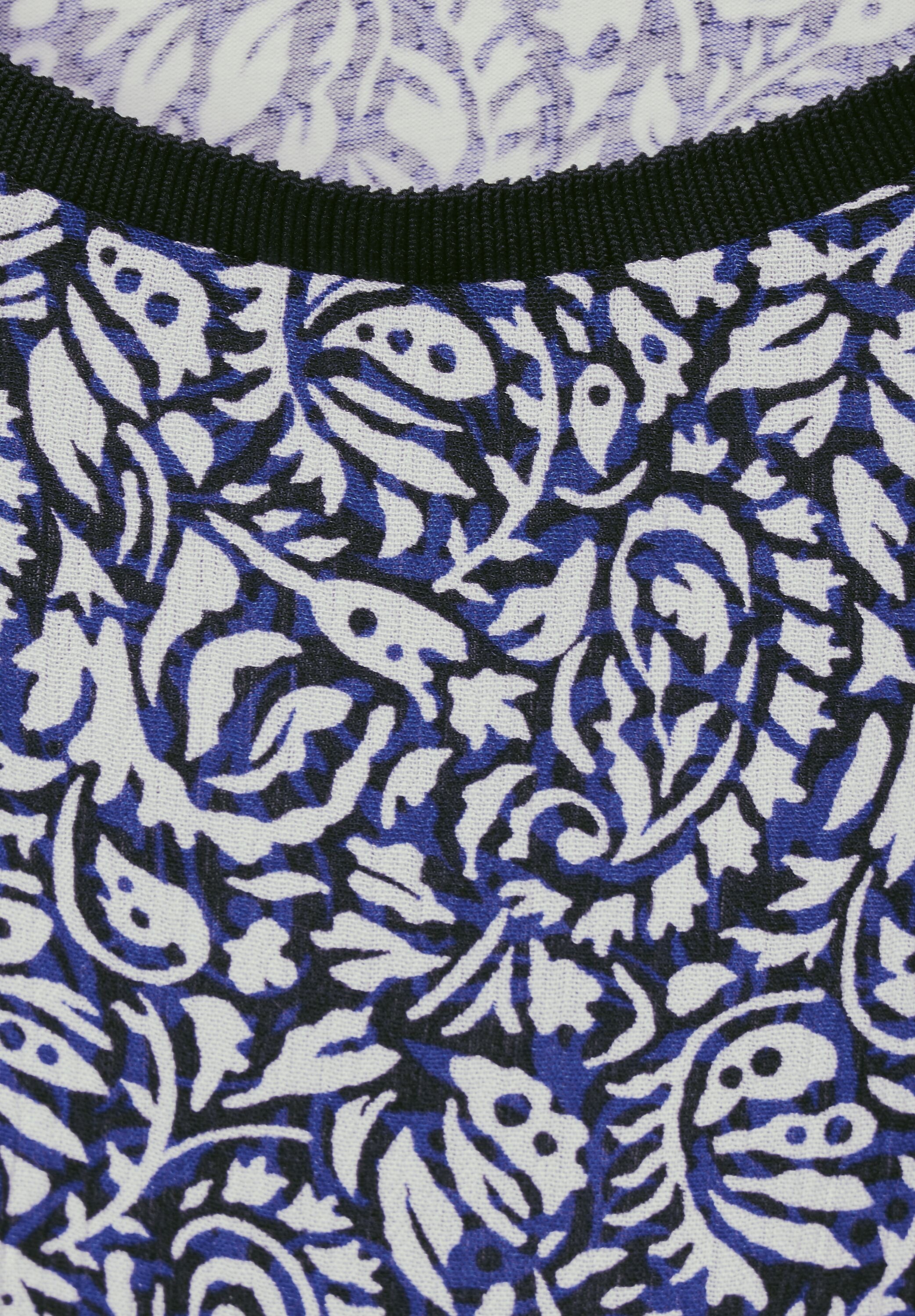 STREET ONE Rüschentop »printed mat-mix top« mit Volant an den Ärmeln