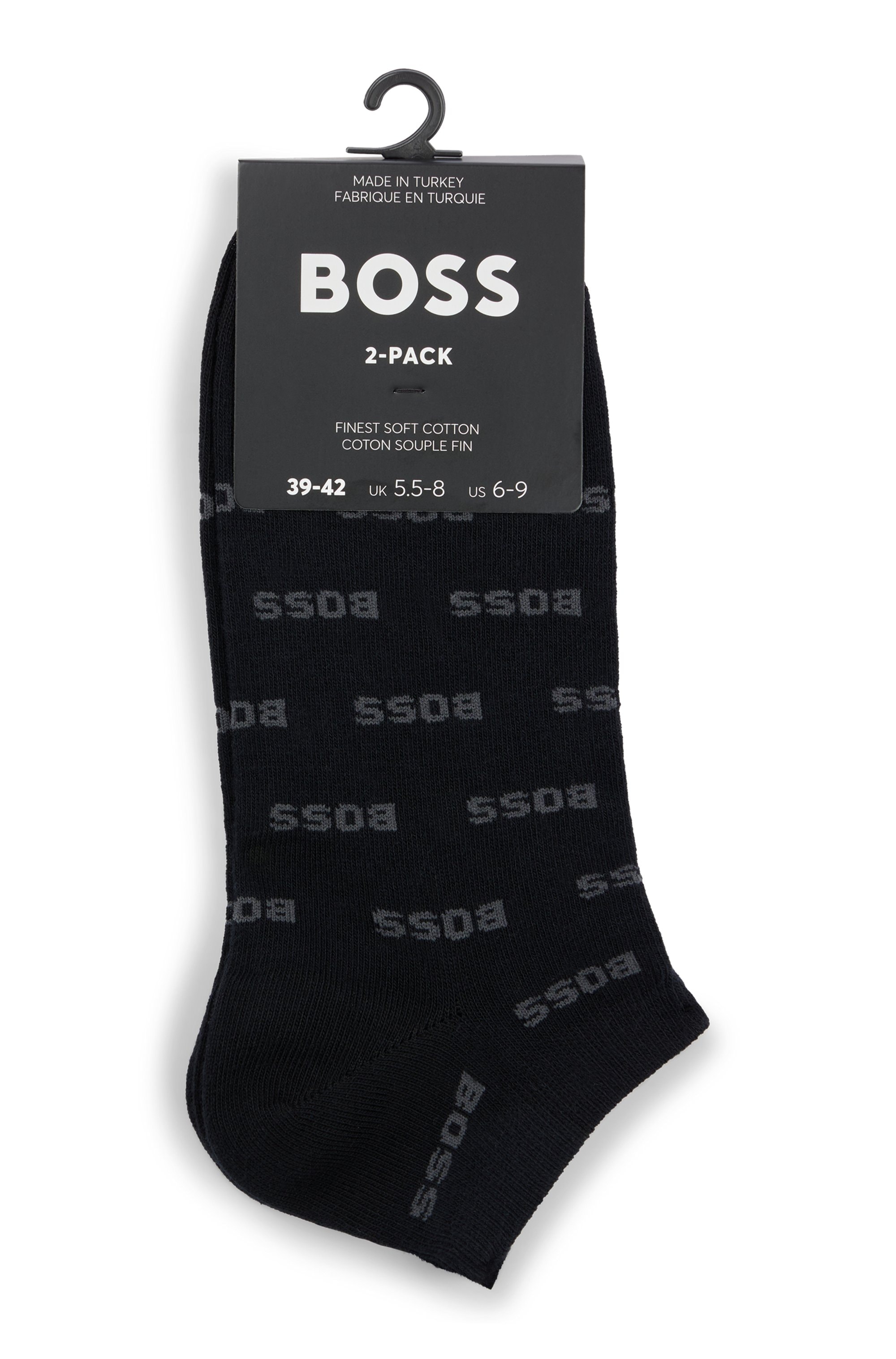 BOSS Freizeitsocken »2P AS Allover CC« Packung, 2er,  mit Logostickereien