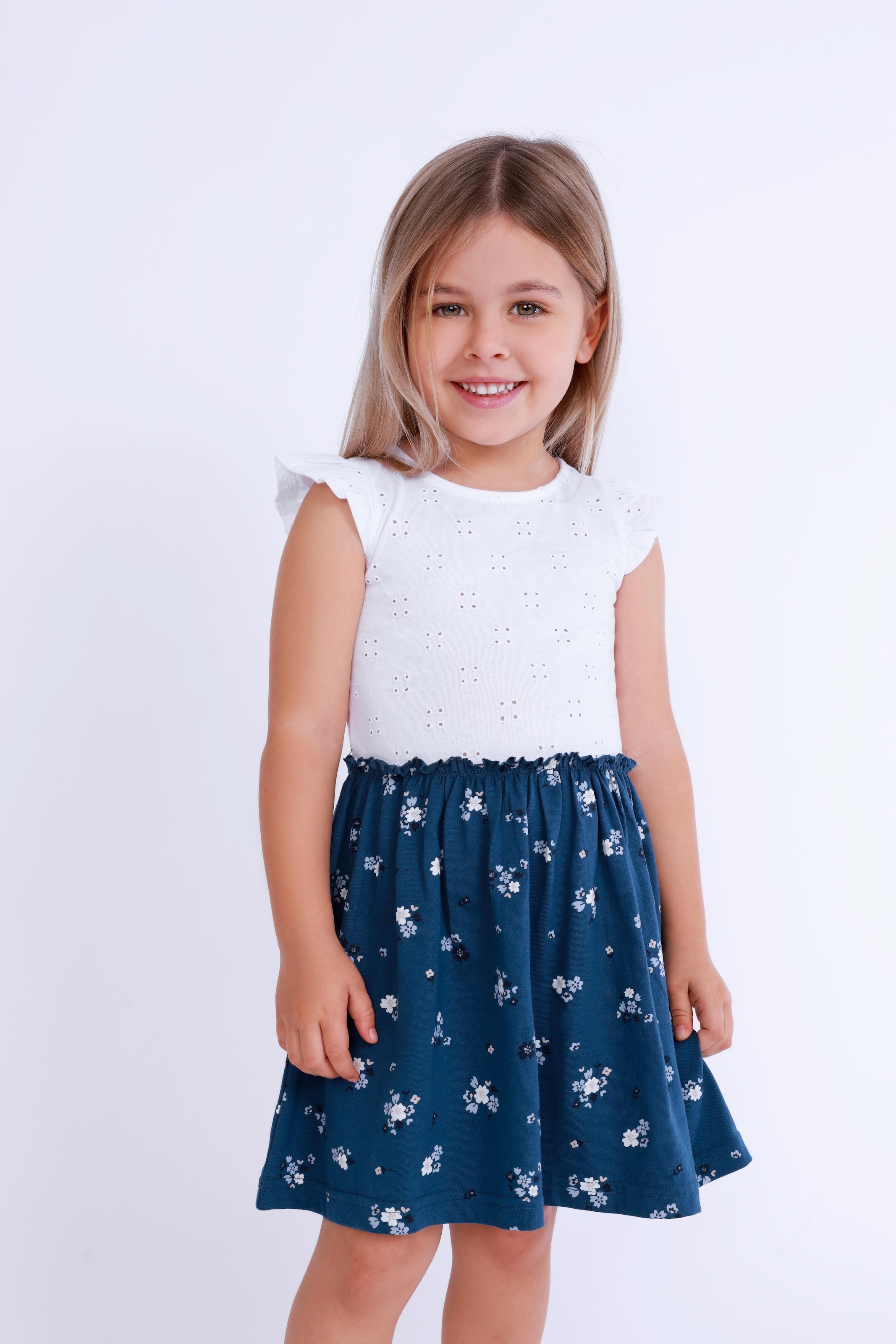 Blue Seven Robe t-shirt 1 pièces tlg. im Oberteil im tollen Lochstickerei-Look