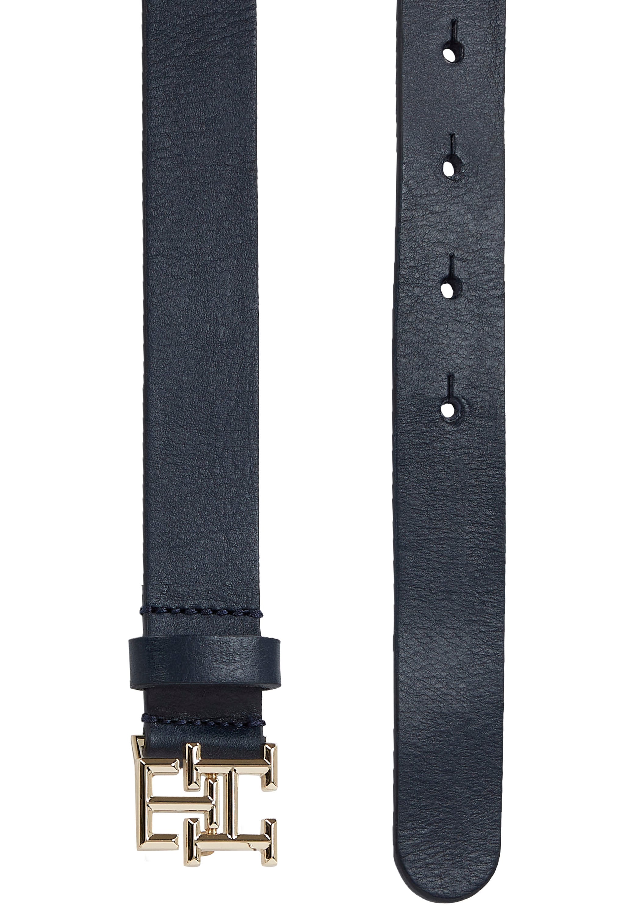 Tommy Hilfiger Ledergürtel »TH LOGO 2,5 cm breit« mit Monogramm- Schnalle