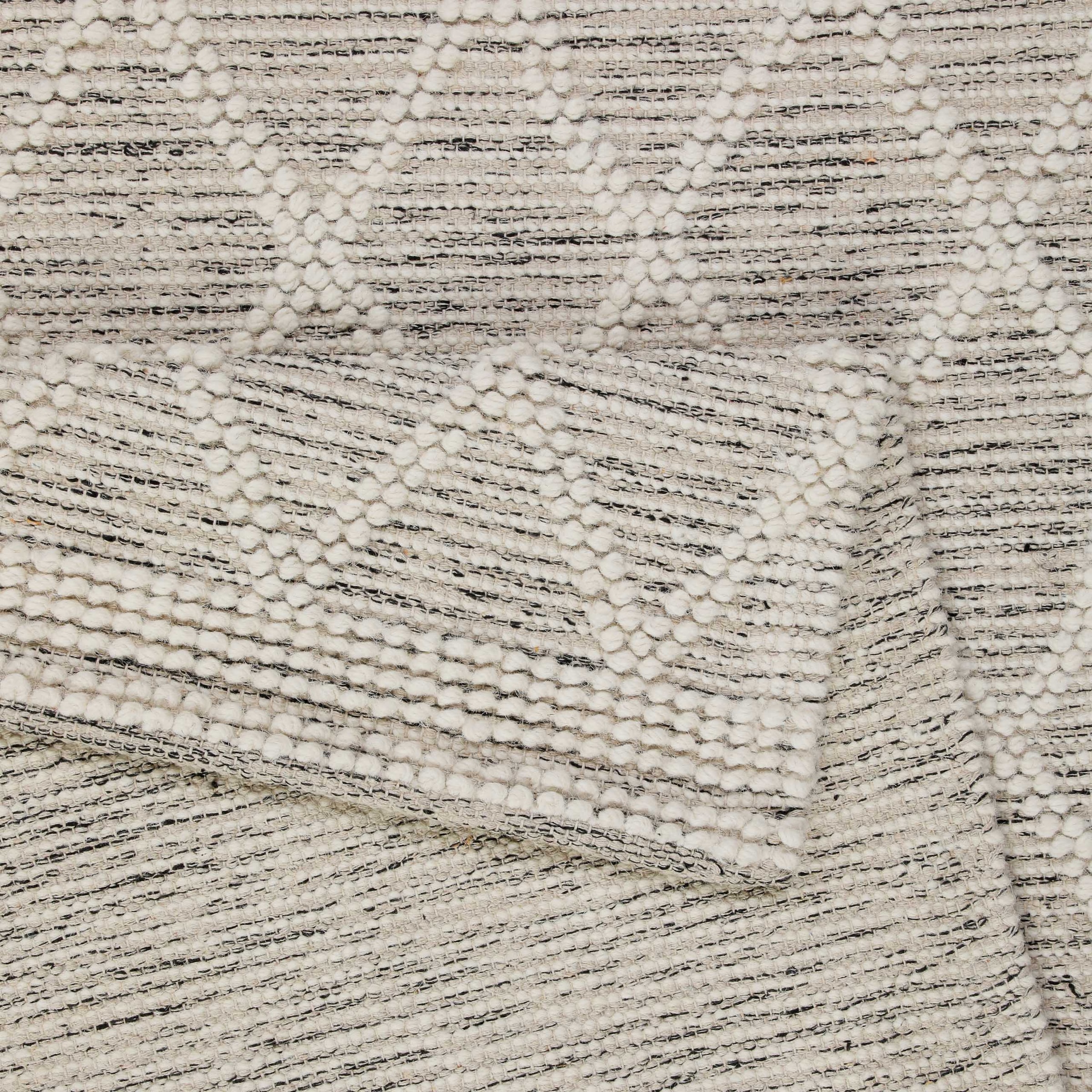 GOODproduct Teppich »Jeppe« rechteckig 8 mm Höhe 70% Wolle, handgewebt, Raute, Hoch-Tief, Wohnzimmer, Naturfaser