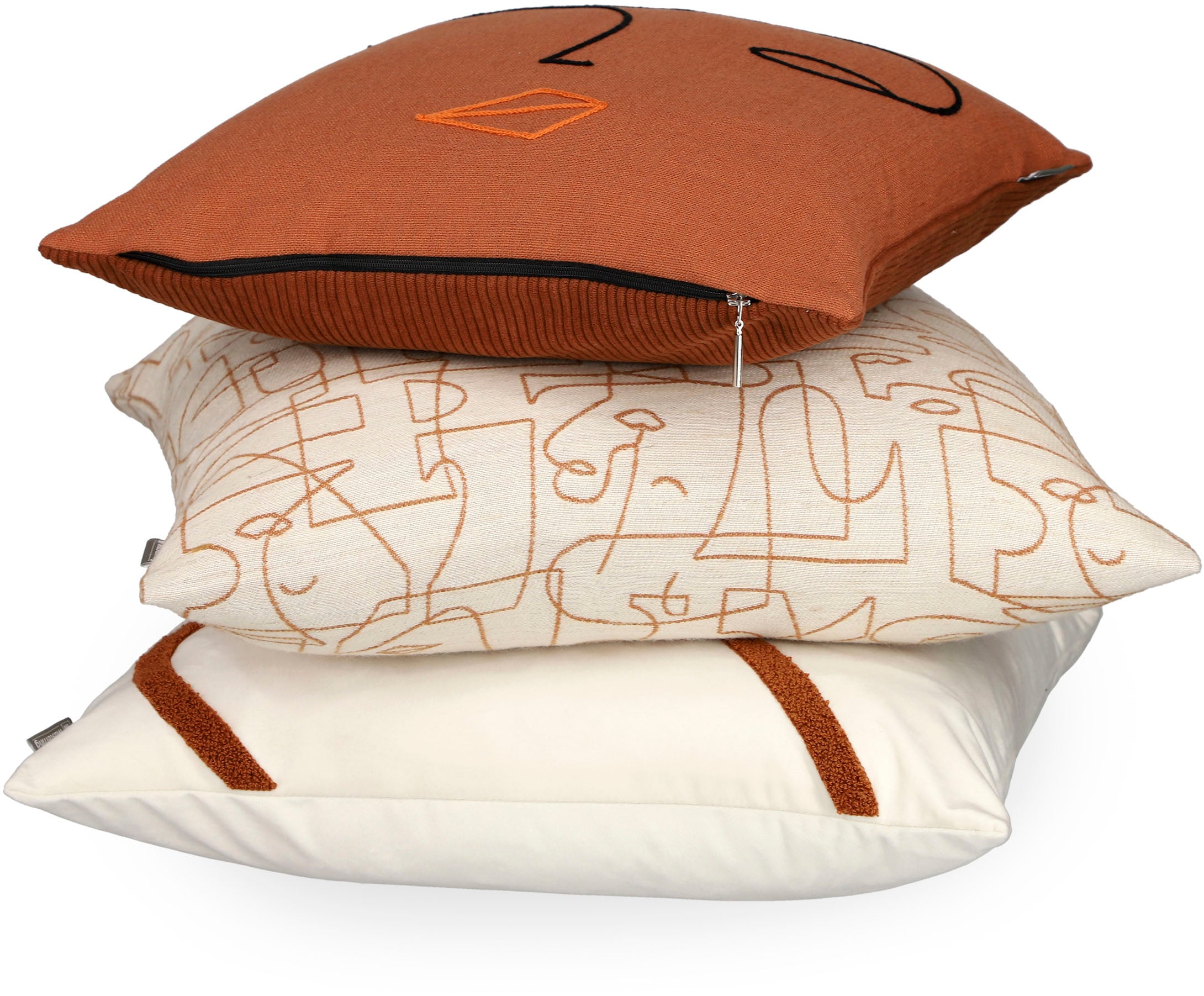 Musterring Dekokissen »Visage« mit Leinen