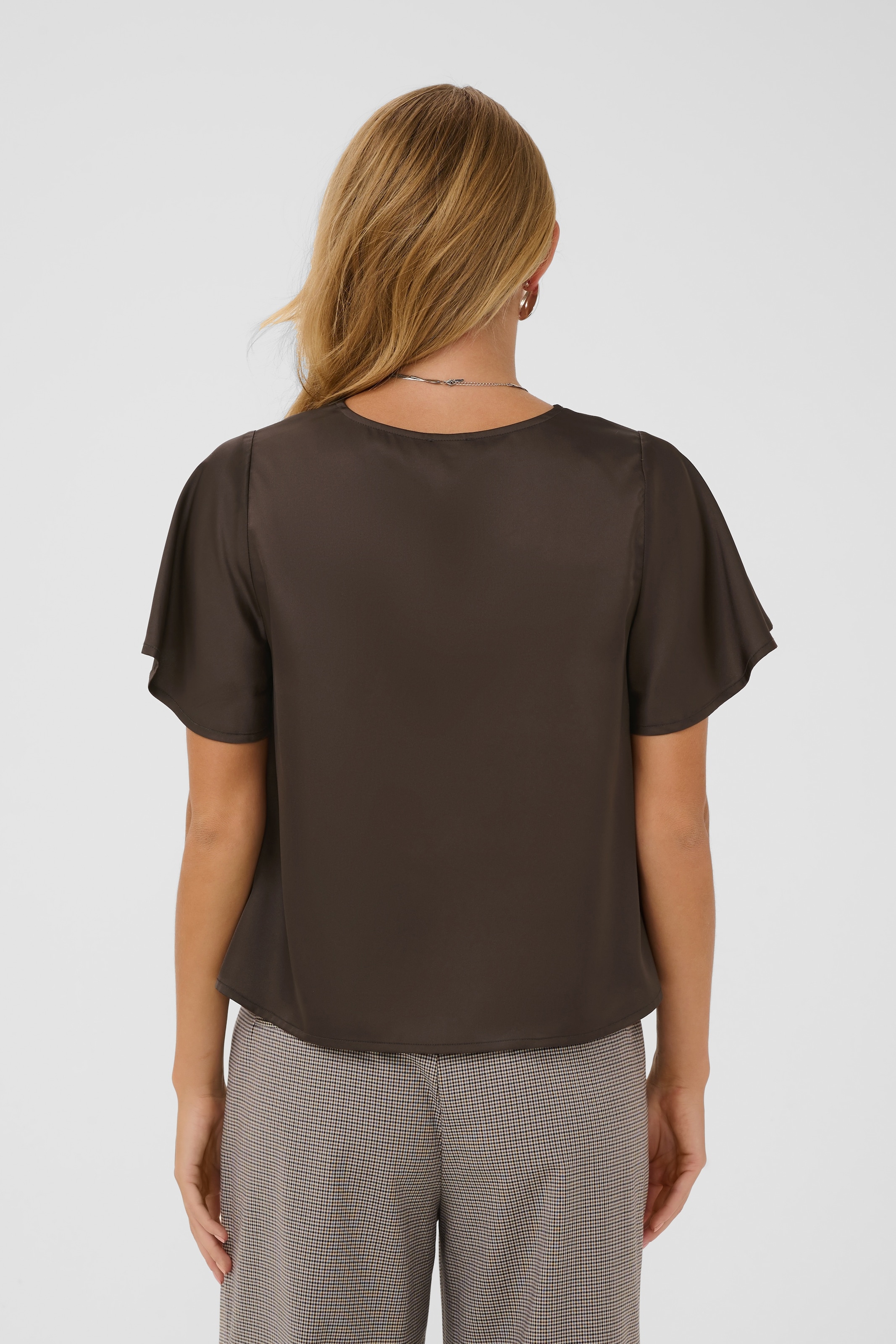 Saint Tropez Blouse à manches courtes »LodisaSZ SS Blouse« mélange de matériaux, coupe régulière