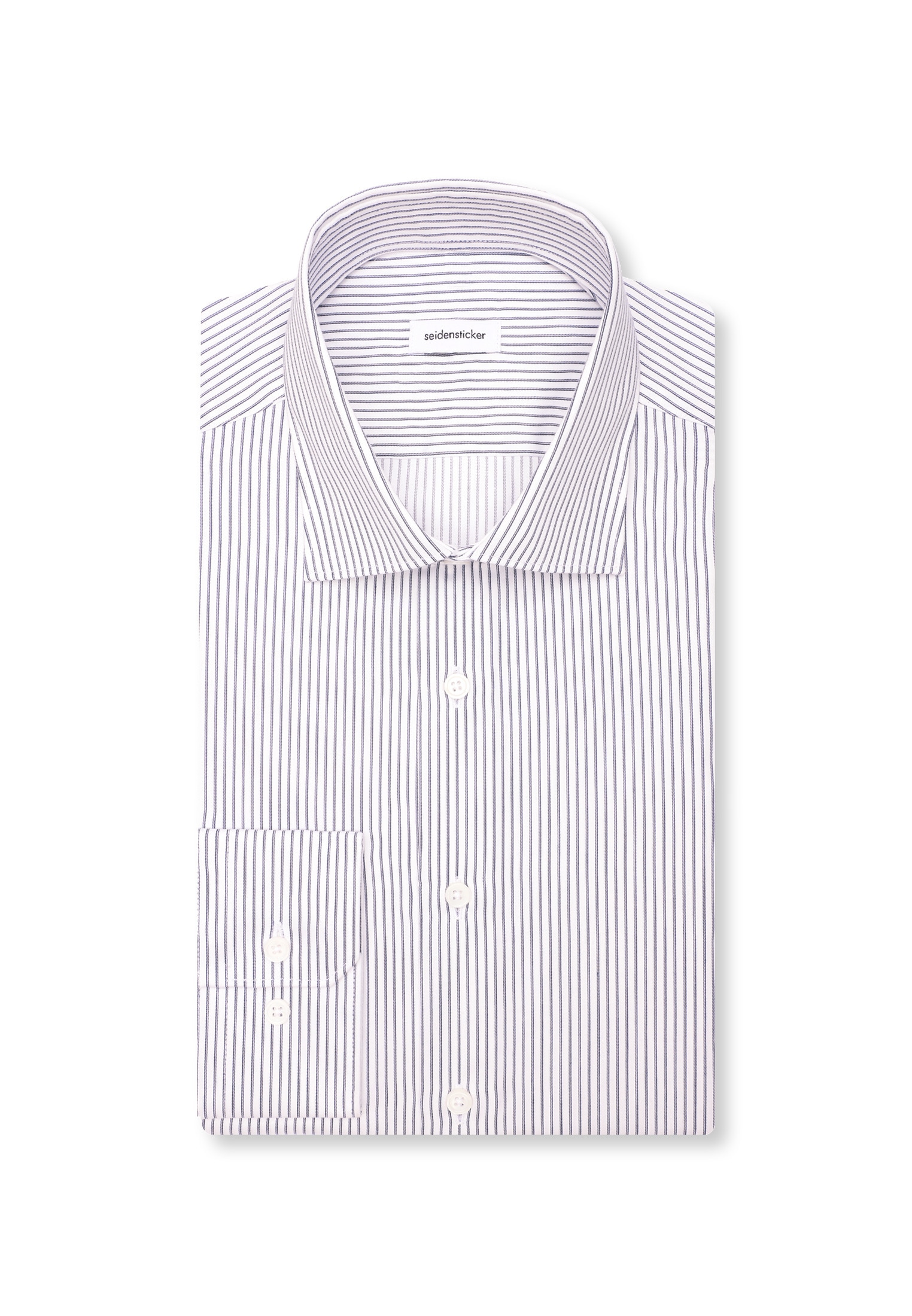 seidensticker Chemise d'affaires »Schwarze Rose« Slim 1/1 Kentkragen Gestreift