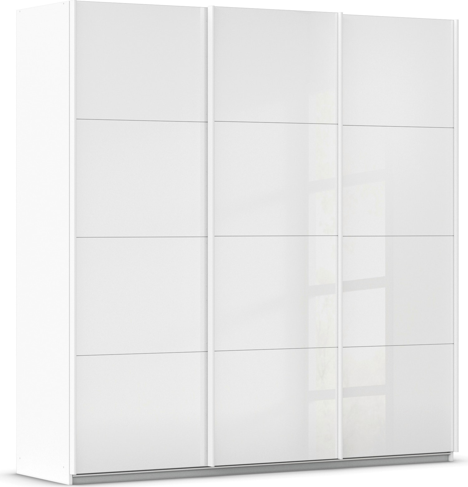 GOODproduct Schwebetürenschrank »Kleiderschrank Schrank Garderobe AGORDO mit Glasfront« Breiten 203/271/315/360 cm, Höhen 210/229 cm,  durchdachte Innenausstattung, in 4 Breiten und 2 Höhen MADE IN GERMANY
