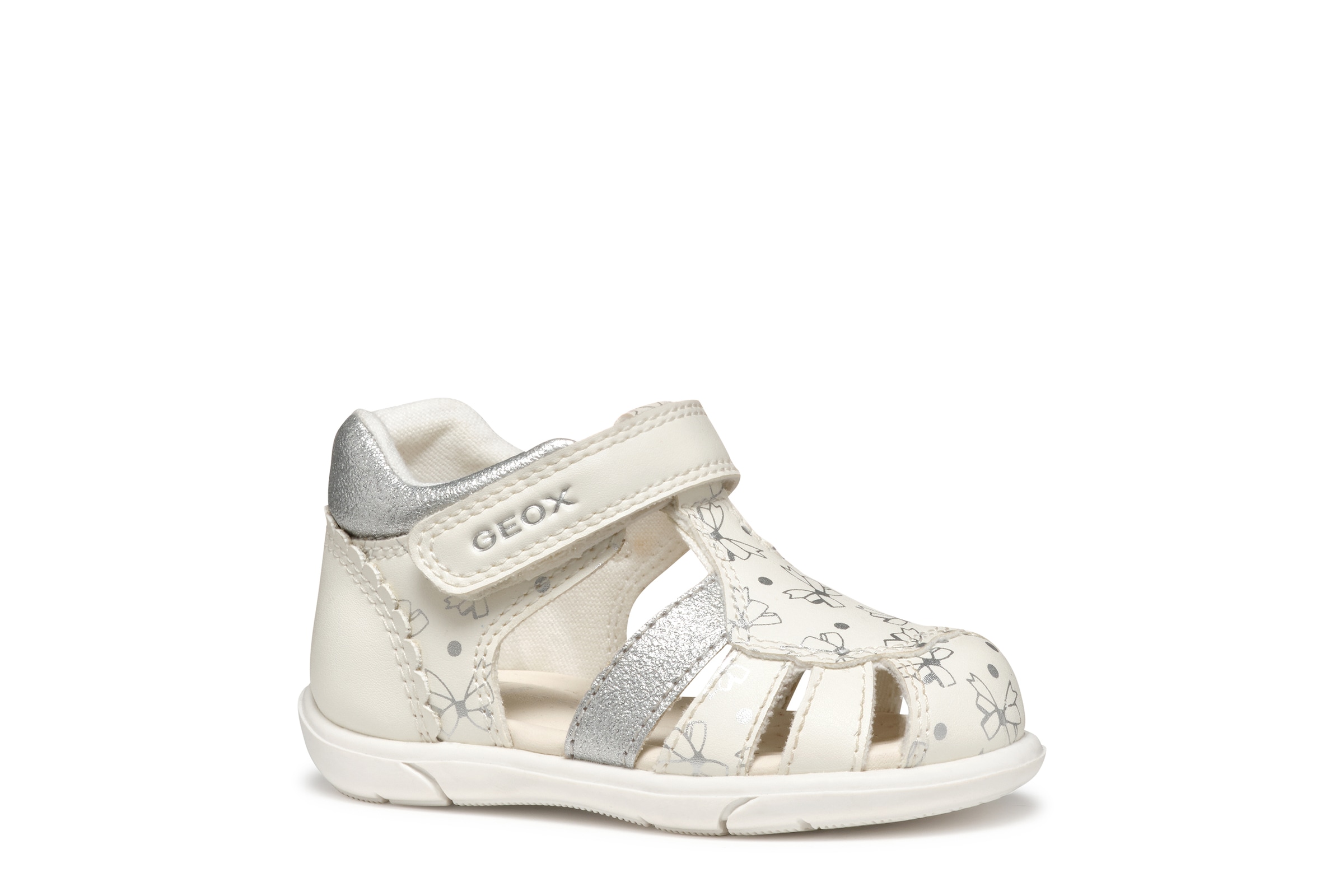 Geox Lauflernschuh »B SANDAL ZAPITO GIRL«  Babyschuh, Sommerschuh, Klettschuh, Grössenschablone zum Download