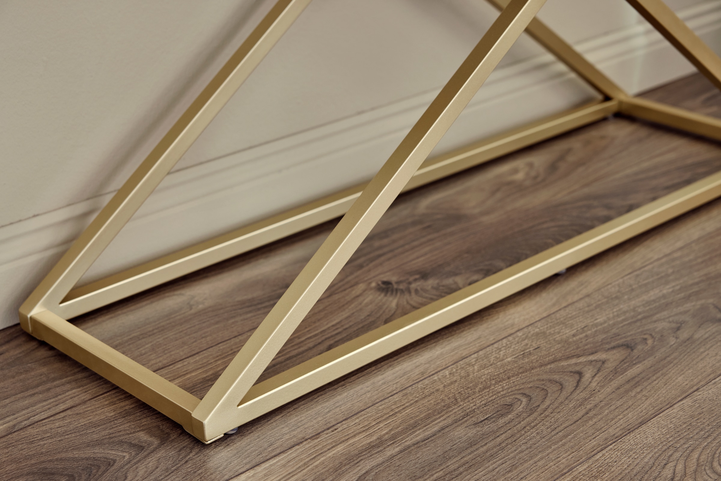 Jahnke Konsolentisch »XTRA CONSOLE« 1 Stk. tlg. Konsole/Beistelltisch in Gold-Look, aus Sicherheitsglas gefertigt