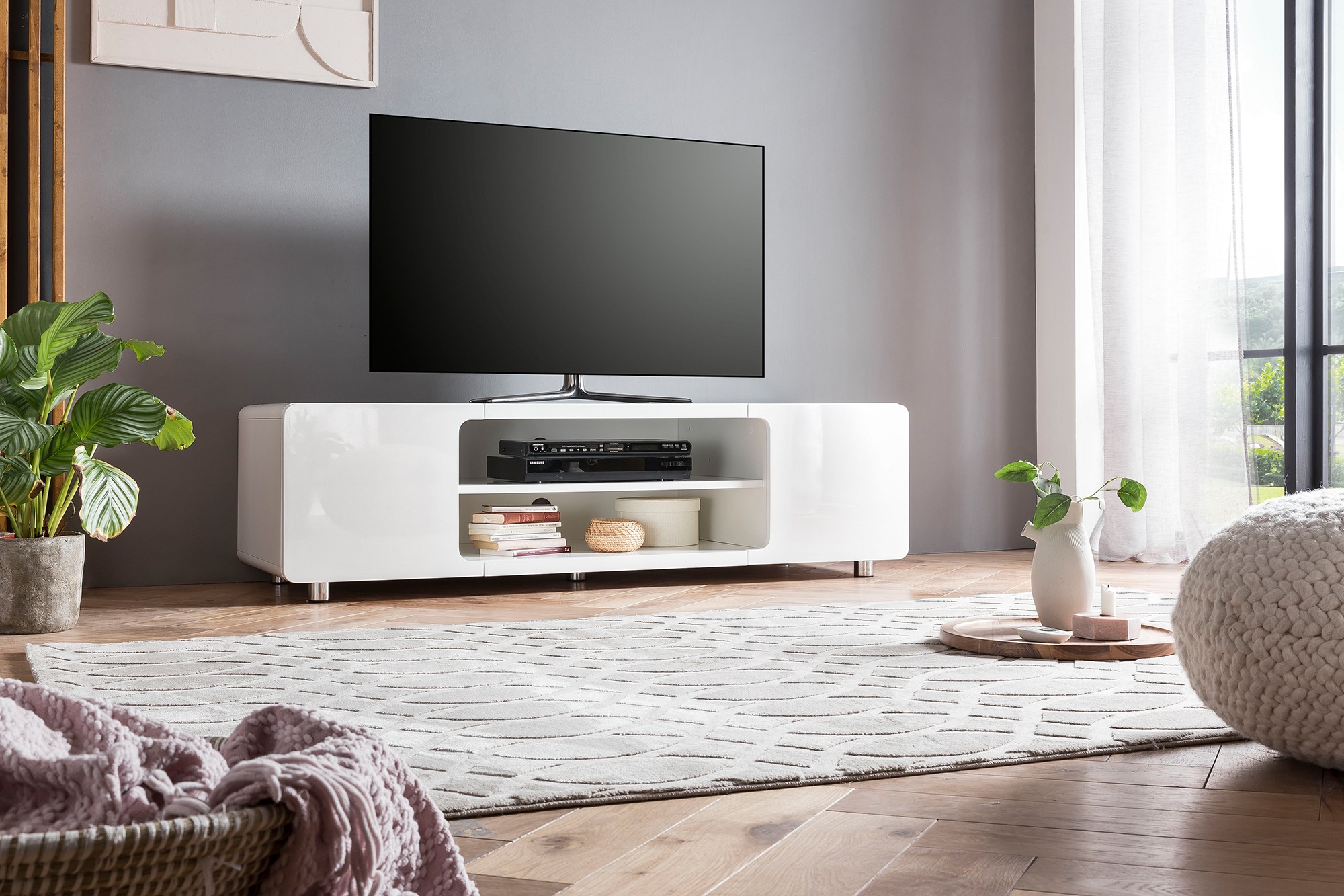 SalesFever Lowboard »Flexibler Raumteiler« Flexibel platzierbar für individuelles Wohnambiente