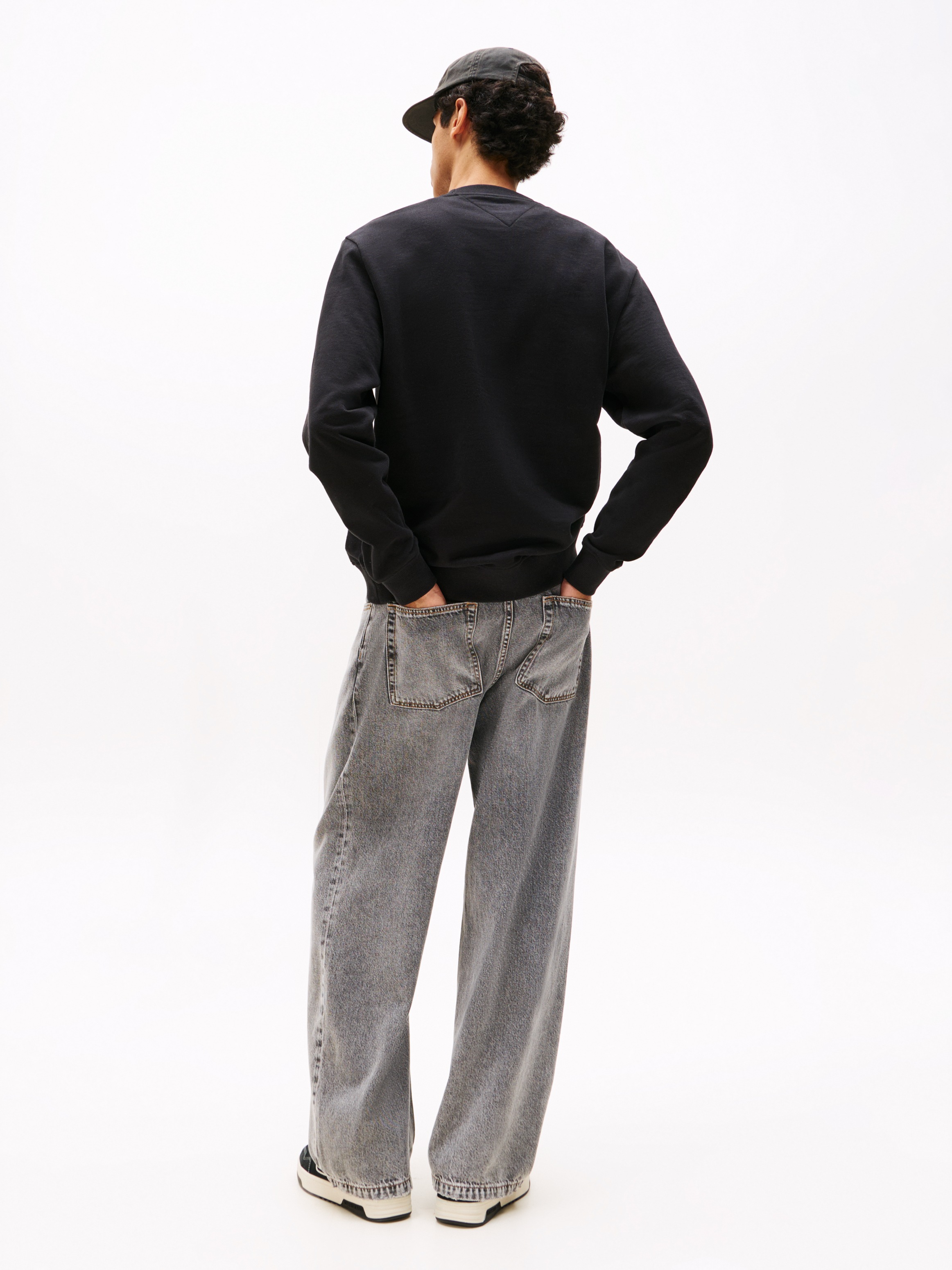 Tommy Jeans Sweatshirt »TJM RWB FLAG«, Rundhals, regular fit, Print, Rippbündchen
