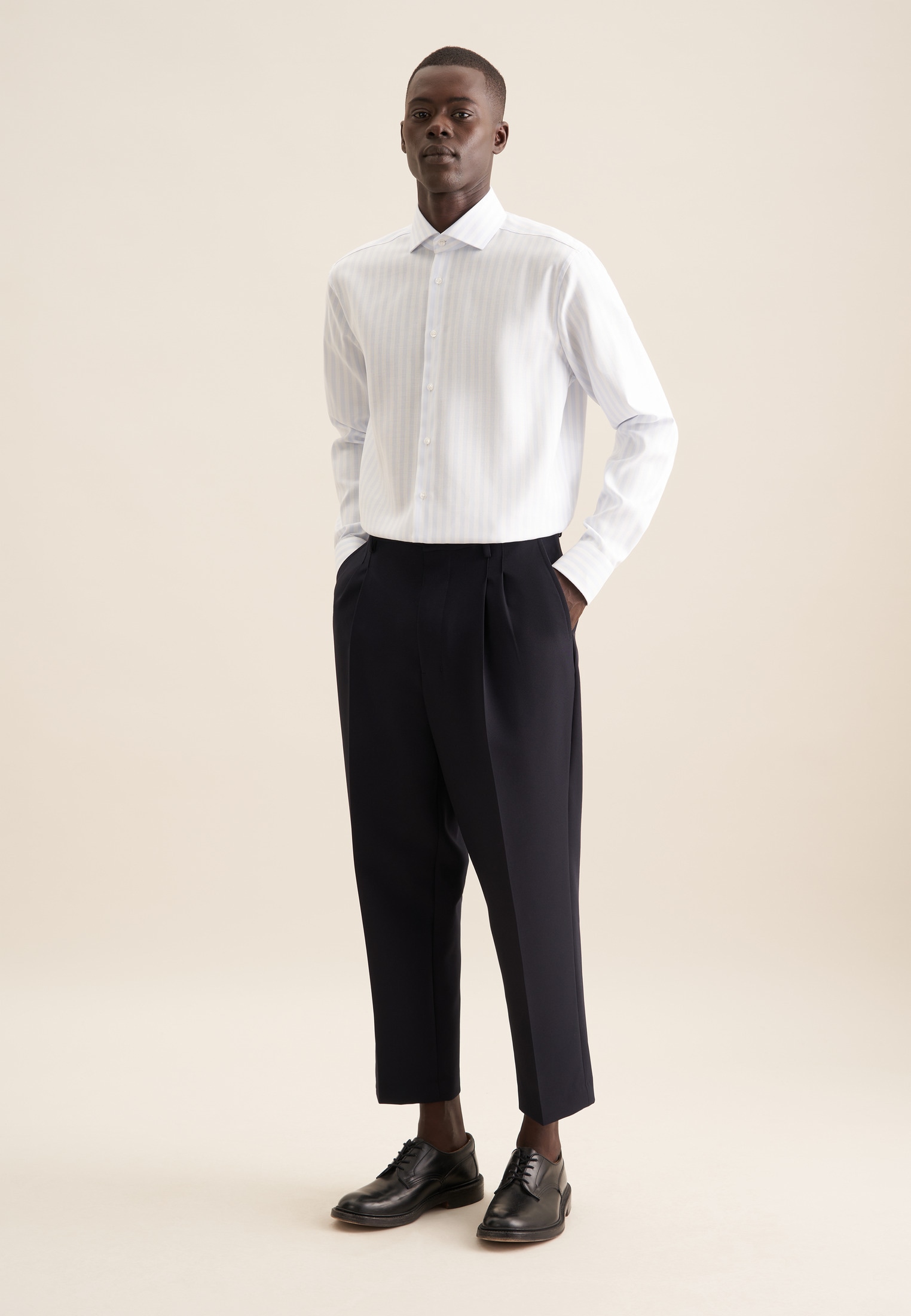 seidensticker Businesshemd »Regular« Regular 1/1 Kentkragen Streifen