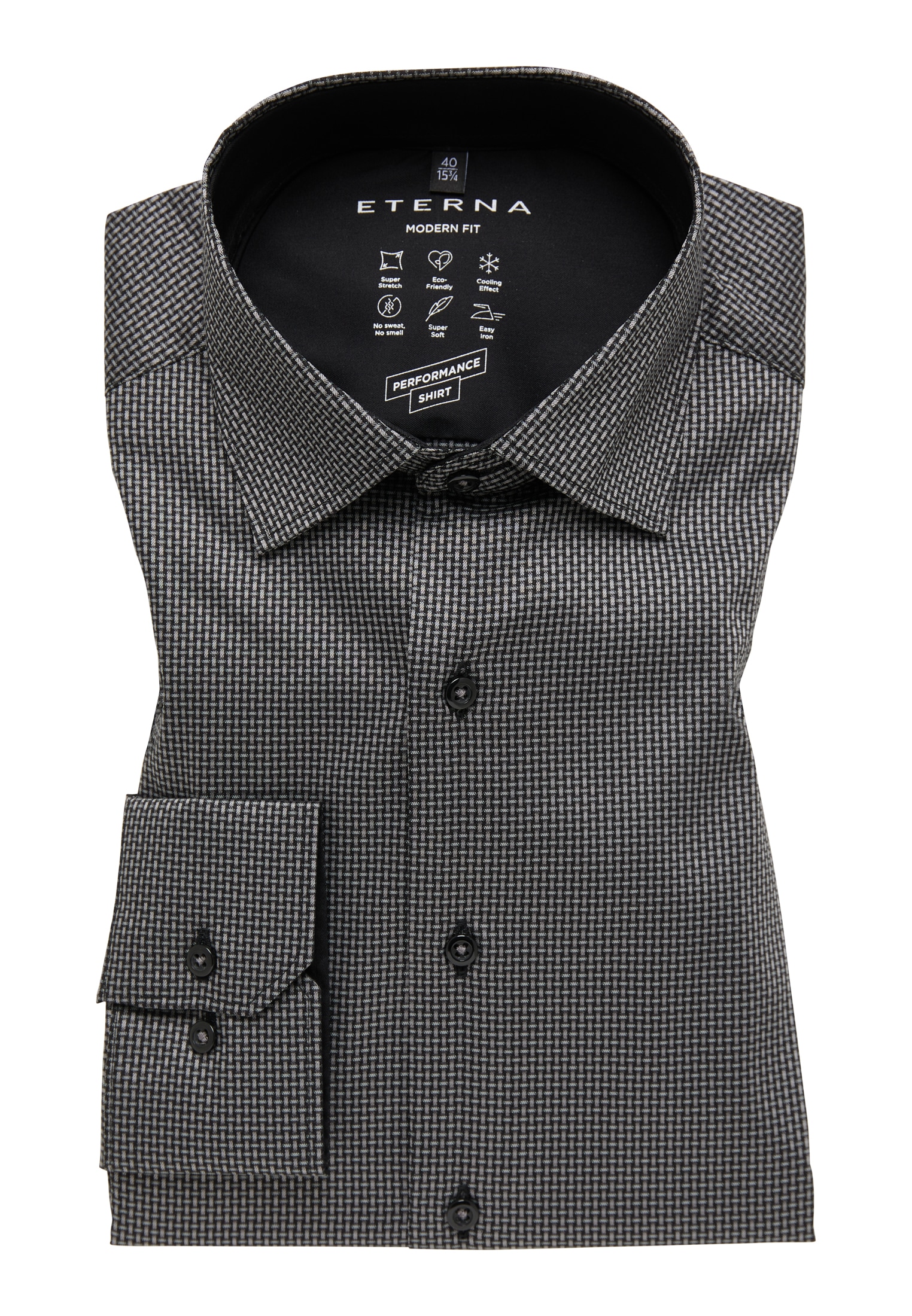 Eterna Langarmhemd »MODERN FIT« EASY IRON (bügelleicht)