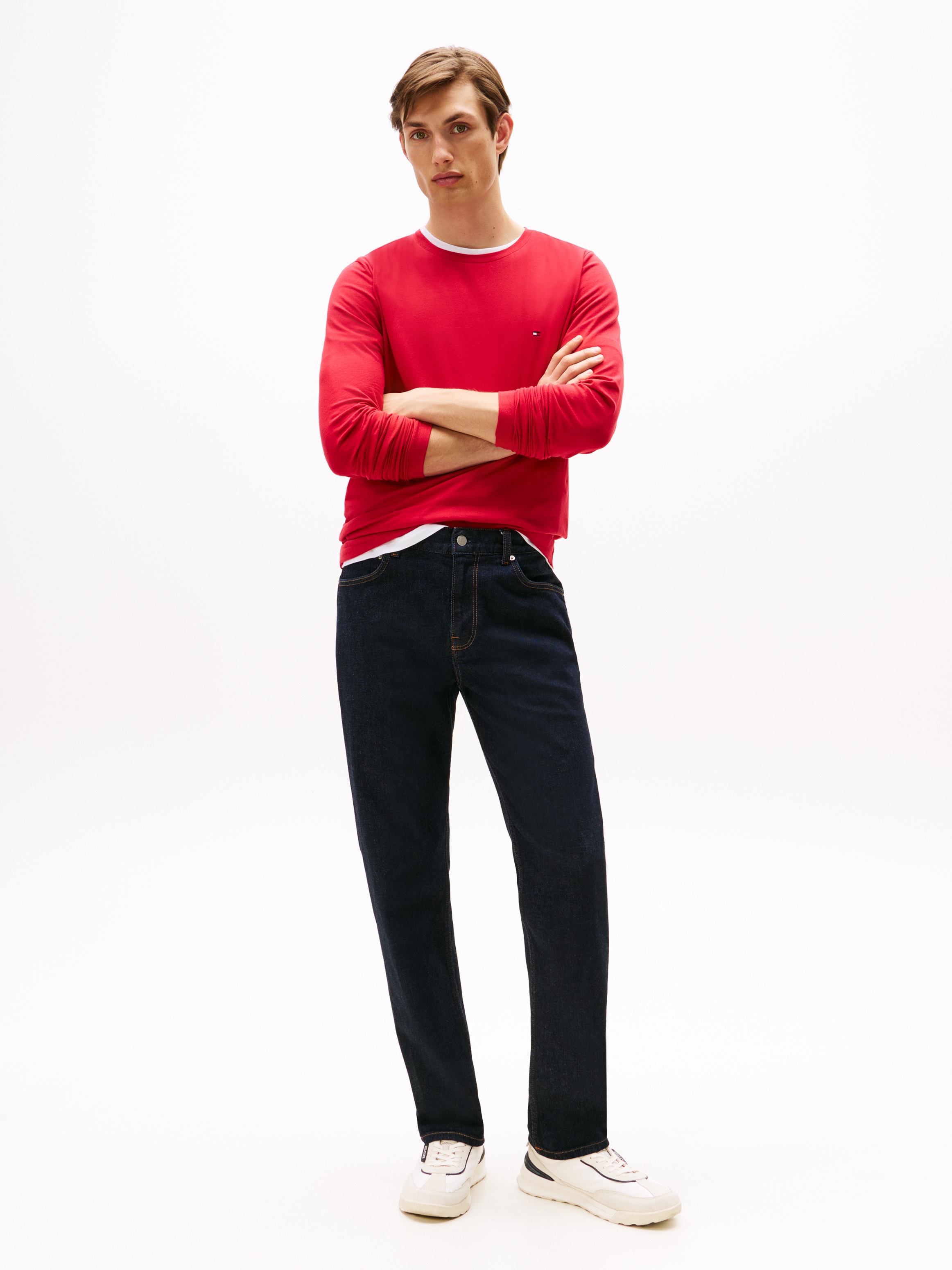 Tommy Hilfiger Langarmshirt »STRETCH SLIM FIT LONG SLEEVE« aus Baumwollstretch