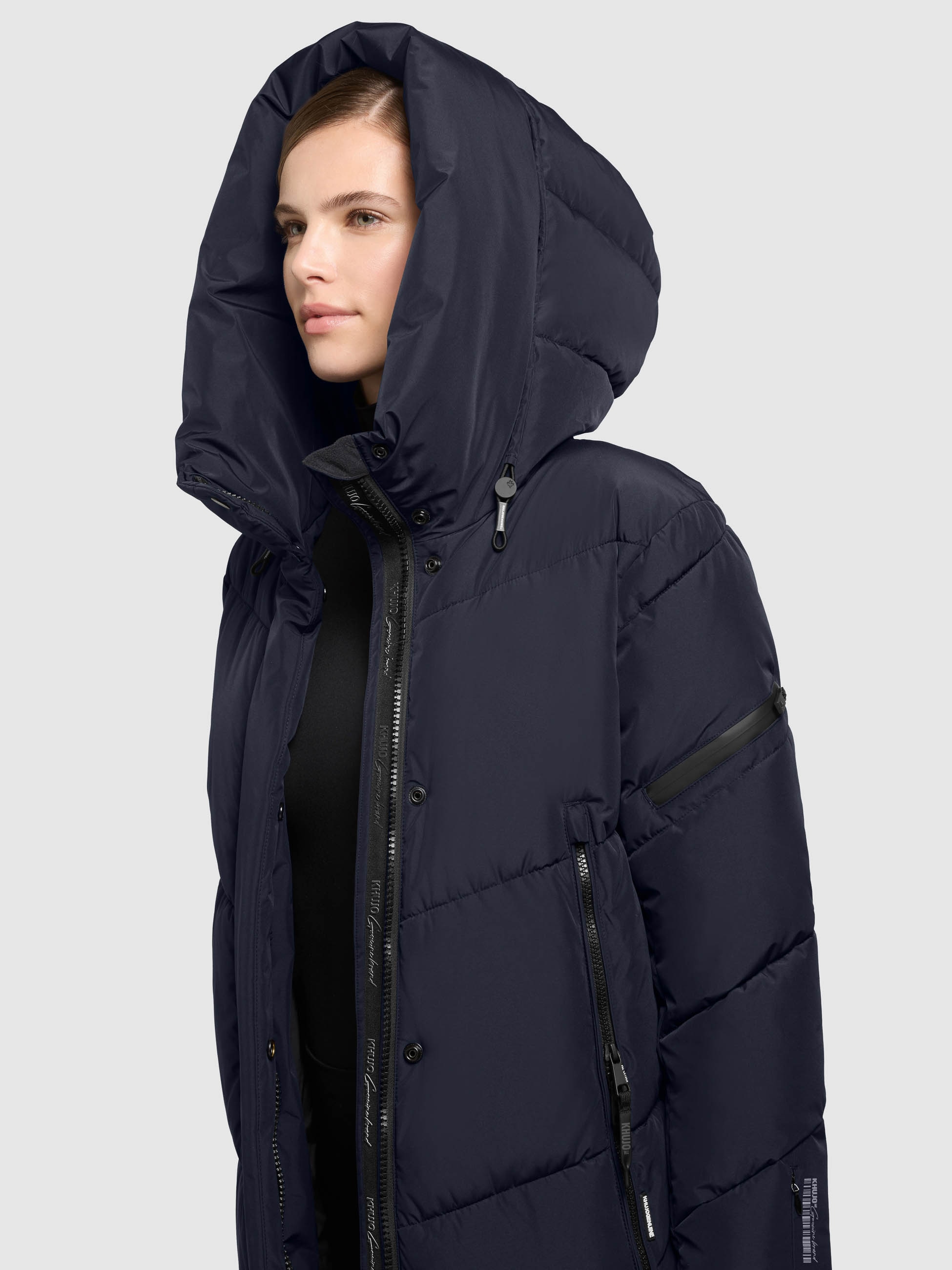 khujo Manteau matelassé »PULSET2« seitliche Schlitze mit Druckknöpfen