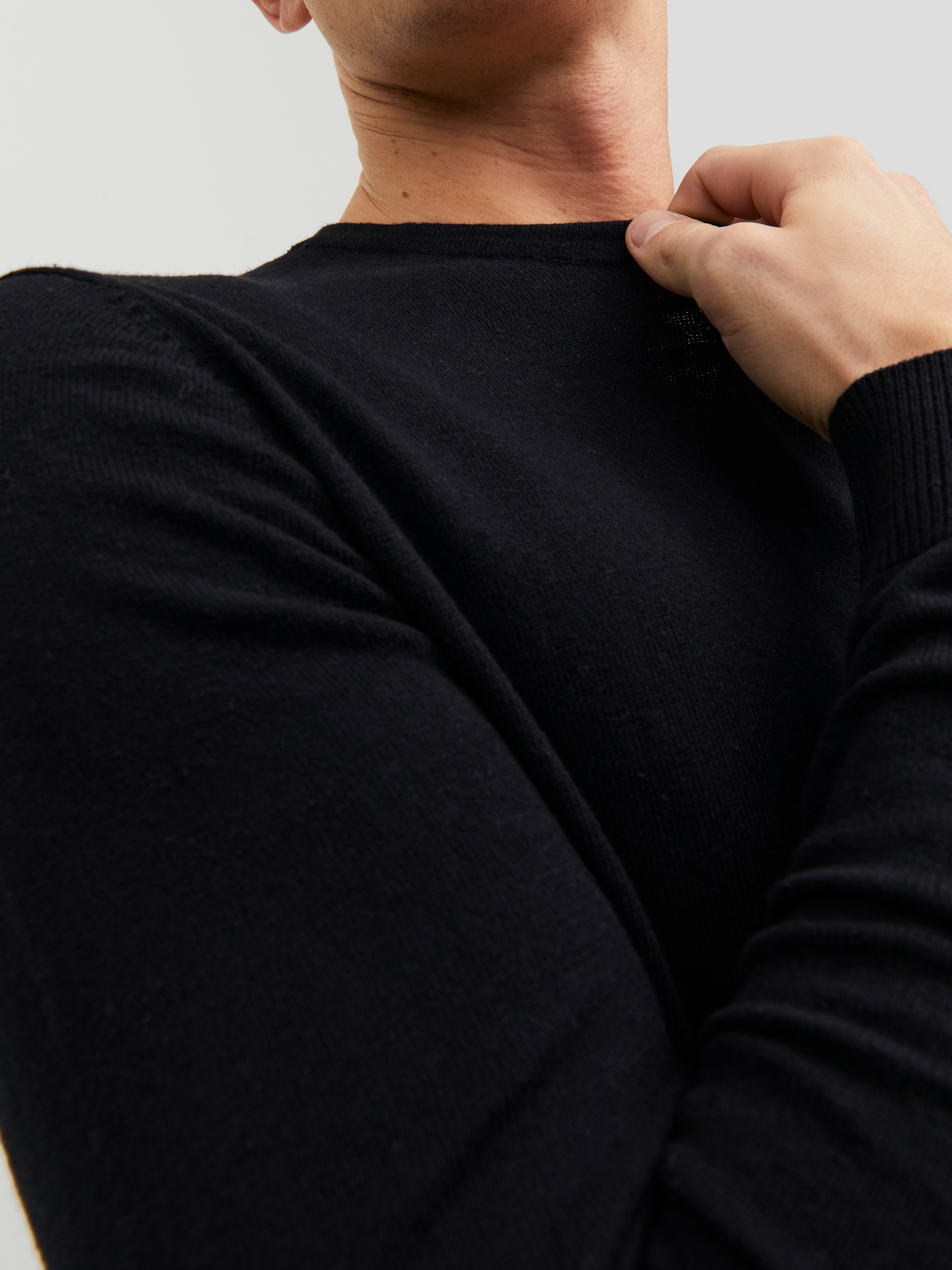 Jack & Jones Rundhalspullover »EMIL KNIT« Baumwollmischung, locker geschnitten