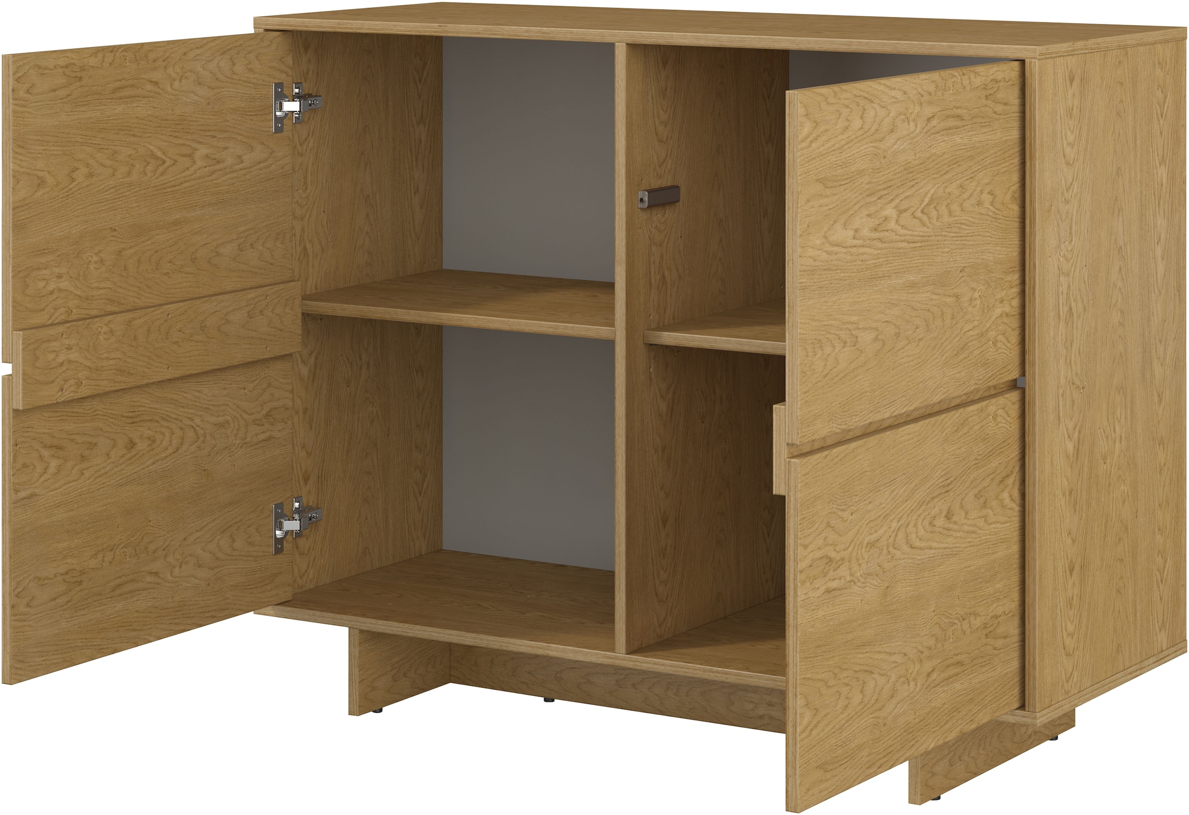 GOODproduct Buffet »Tatami, Stilvolle, moderne grifflose Kommode 2 Türen, Breite 111cm« buffet avec beaucoup de rangement, étagères réglables, fonction push-to-open