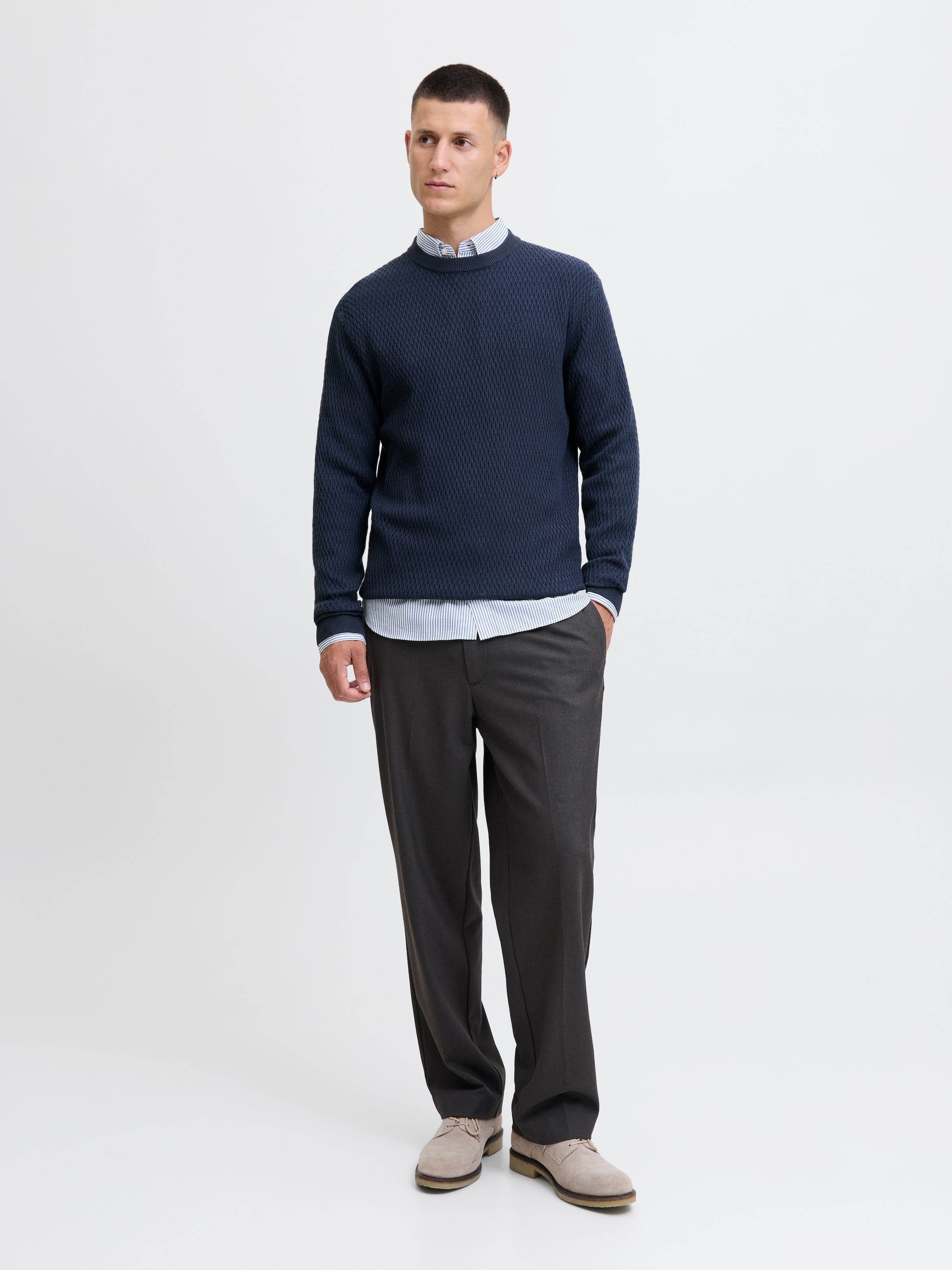 Jack & Jones Pull en tricot »JPRBLAREAGAN KNIT CREW NECK«