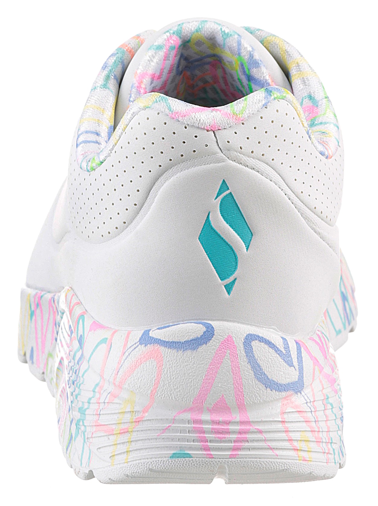 Skechers Sneakers »UNO LITE-LOVELY LUV«  , chaussure à lacets avec semelle imprimée, gabarit de taille à télécharger