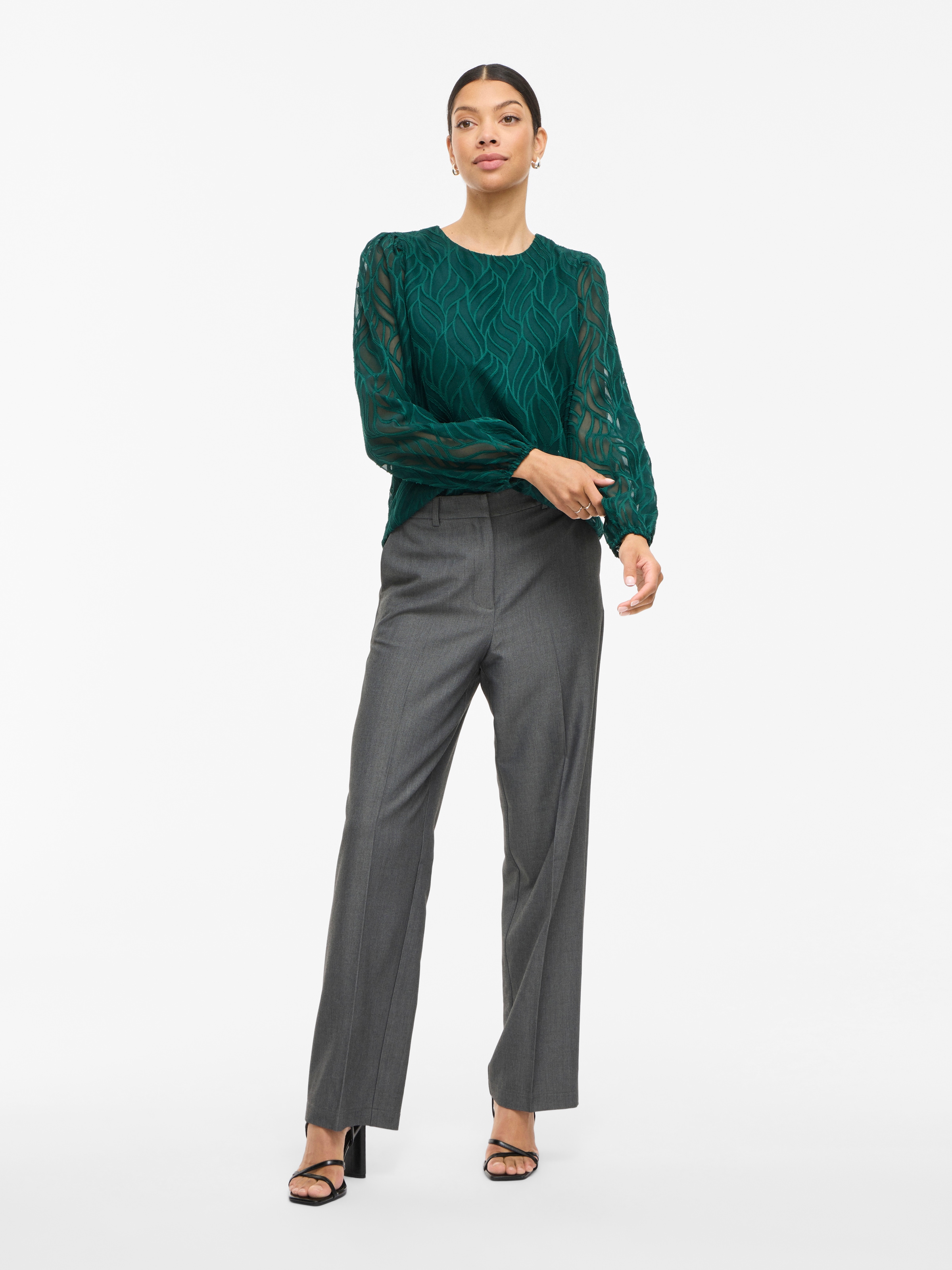 Vila Chemisier »VIMIKA O-NECK L/S TOP - NOOS«