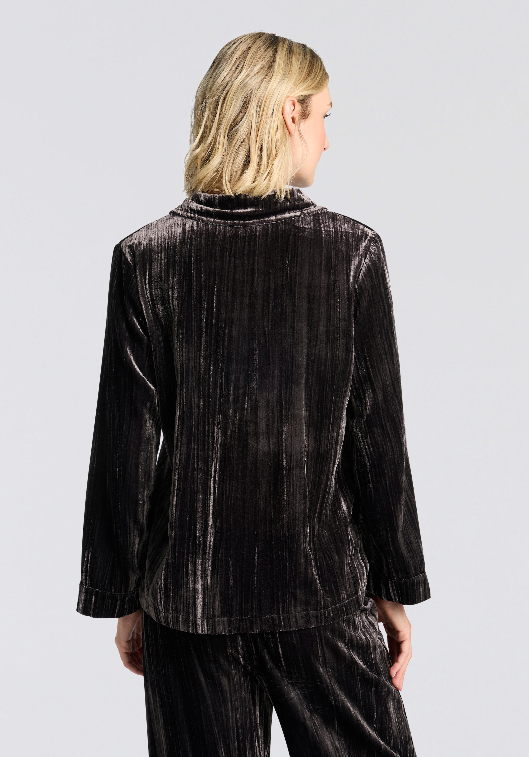 HUGO Underwear Haut de pyjama »Velvet« Schlafshirt, relaxed fit, leicht glänzende Struktur