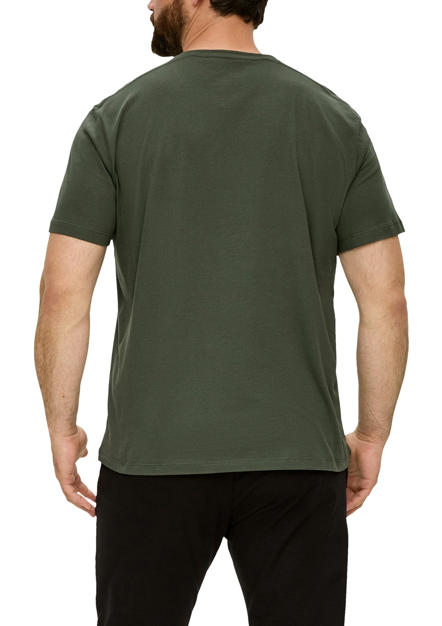 s.Oliver Men Big Sizes Kurzarmshirt mit Logo-Print/Grosse Grössen