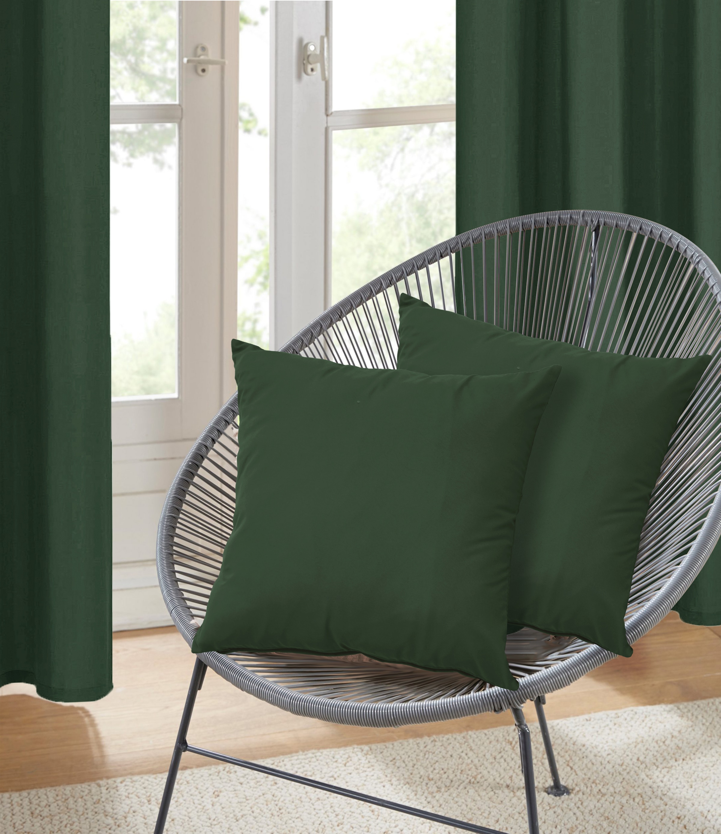 Bruno Banani Coussin décoratif »Lagan« Lot de 2, uni, housses de coussin sans rembourrage, 40 x 40 cm,