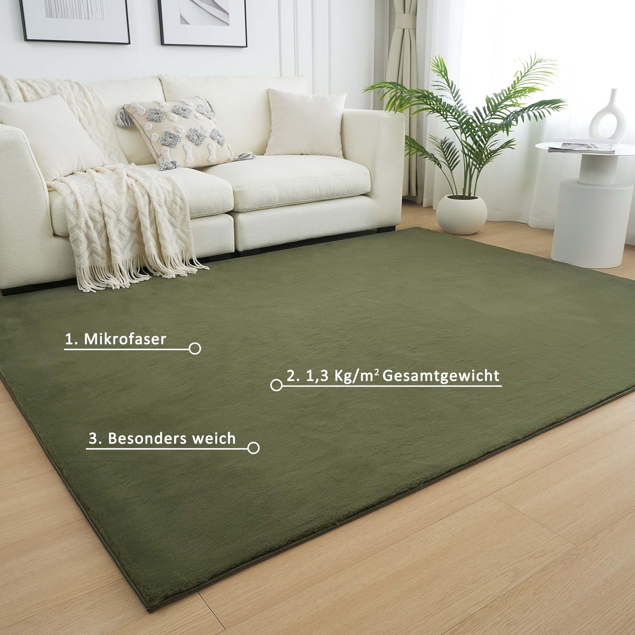 GOODproduct Fellteppich »Balu, Kunstfellteppich, Modern, Langflor Teppich« rechteckig 20 mm Höhe Kaninchenfell-Haptik, kuschelig, weich, Wohnzimmer, Schlafzimmer