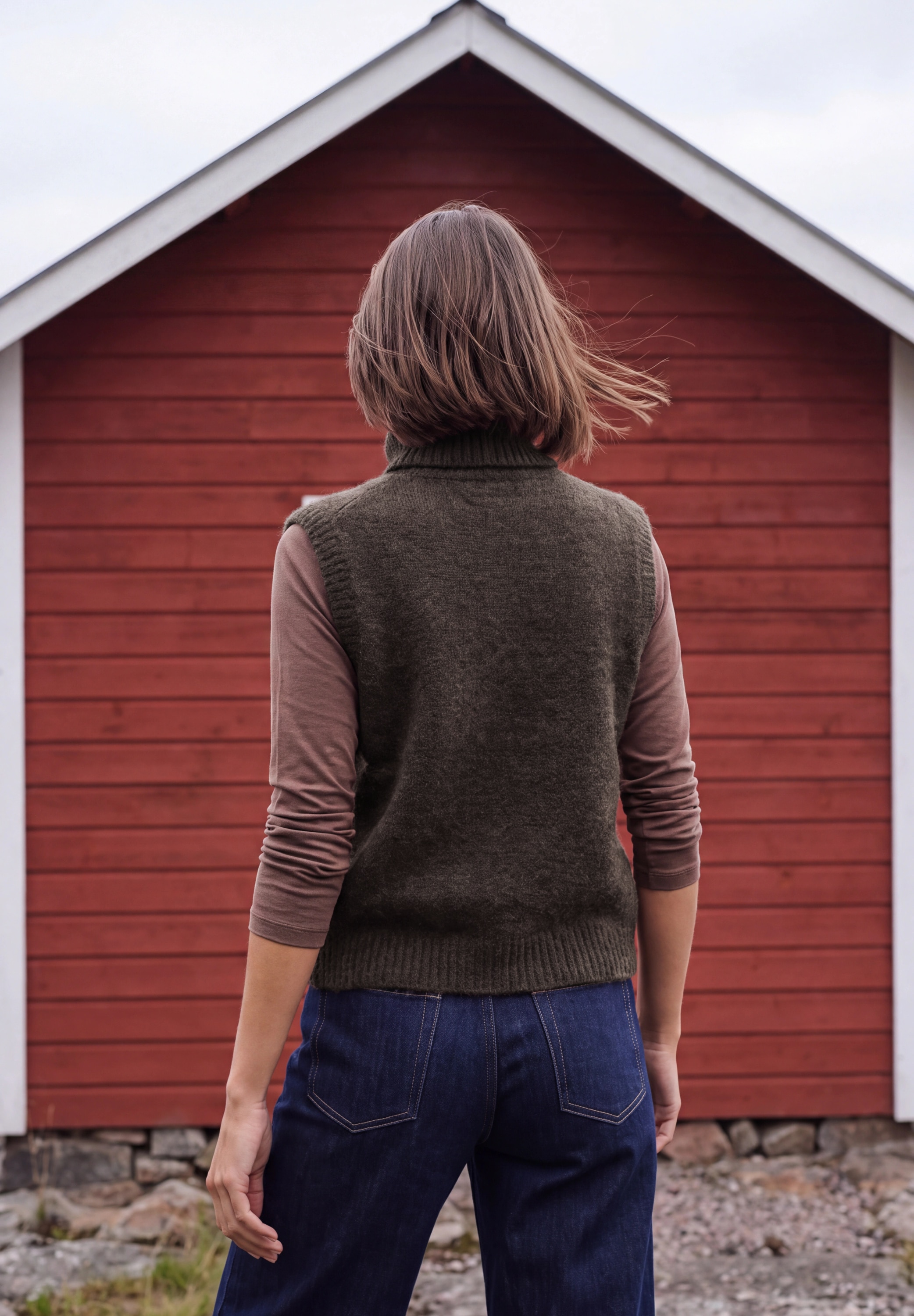 Cecil Pull-over avec col et motif argyle / à carreaux / fil plume