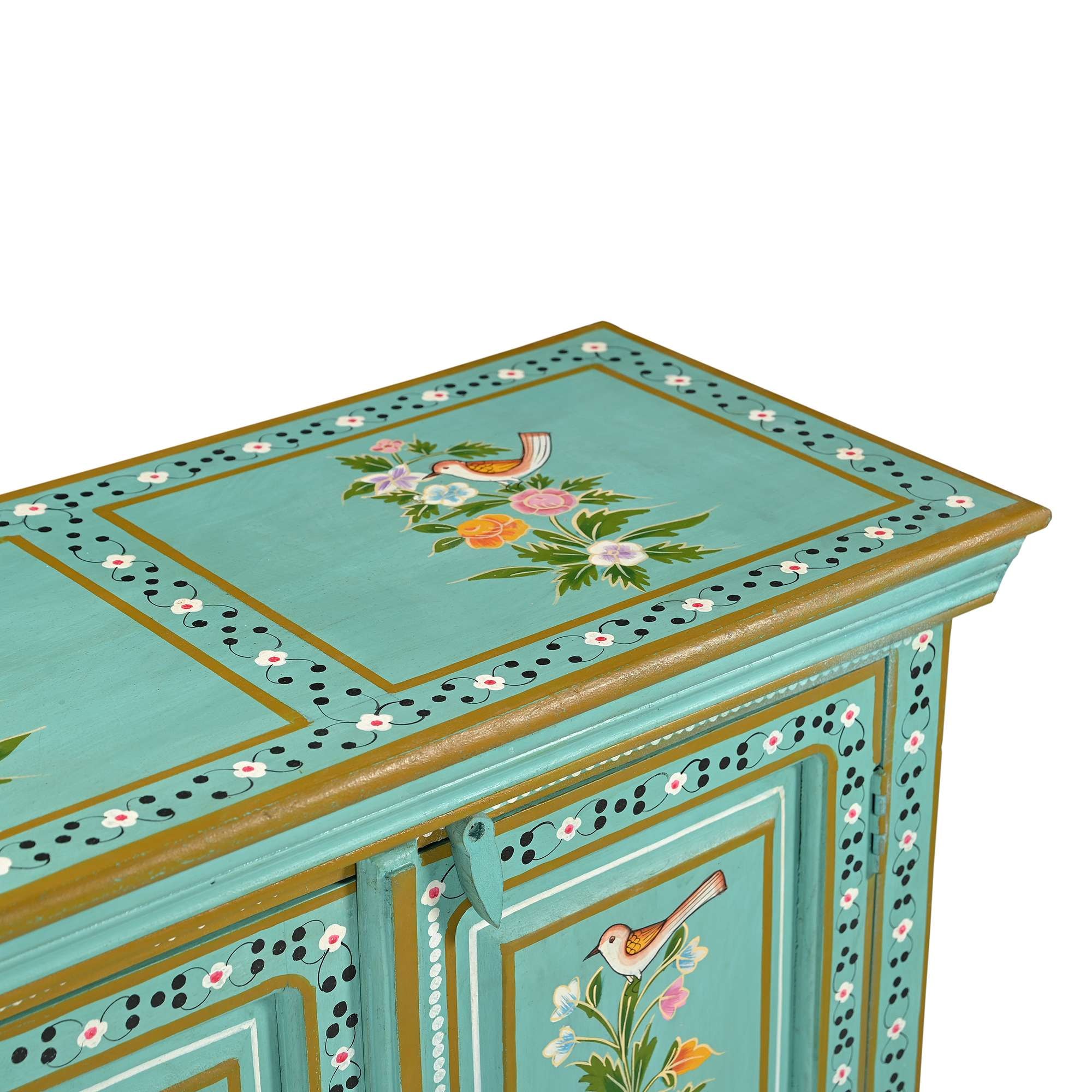 Home affaire Highboard »Prem« mit dekorativen Fräsungen, handbemalt, Unika-Möbel, Breite 87 cm