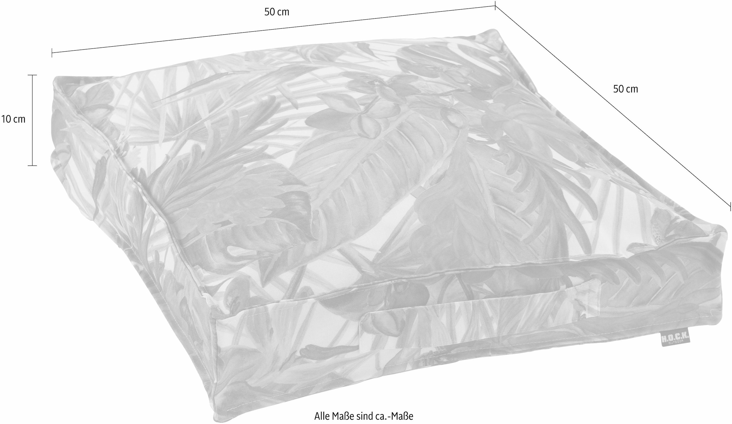 H.O.C.K. Coussin d'assise »Beach Life« mit tropischem Muster