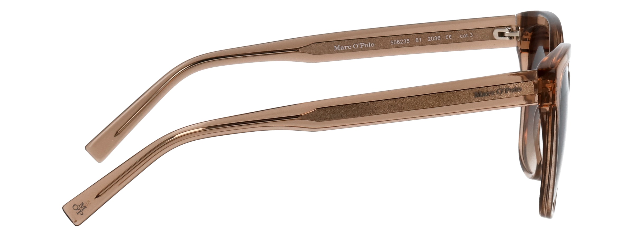 Marc O'Polo Lunettes de soleil »Modell 506235« Form Butterfly, Logoschriftzug auf Bügel, Kunststofffassung