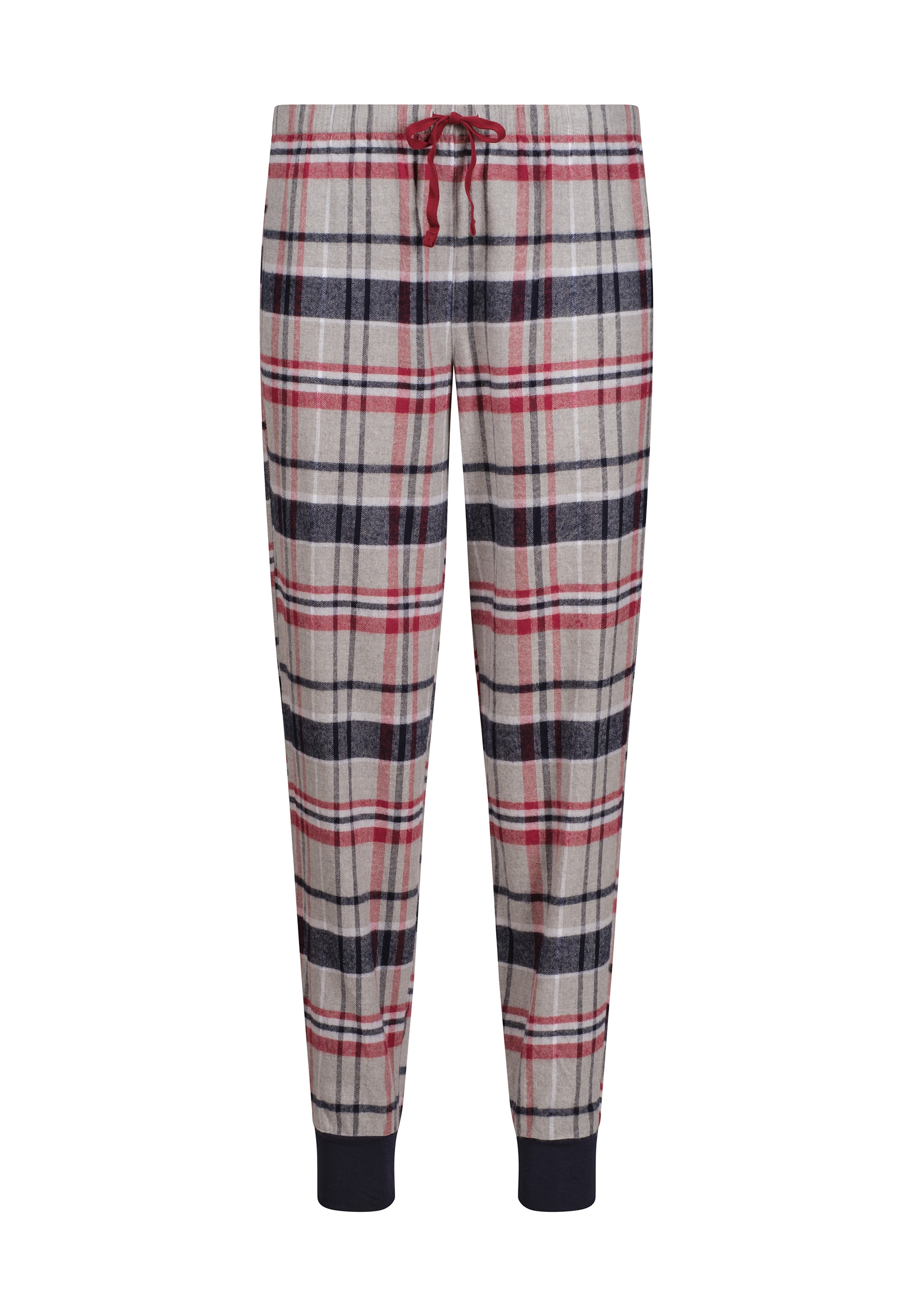 Skiny Pyjama »Night In Skiny Flanell« 2 pièces elastischer Bund, Bindeband, Oberteil mit Knöpfen, langärmelig