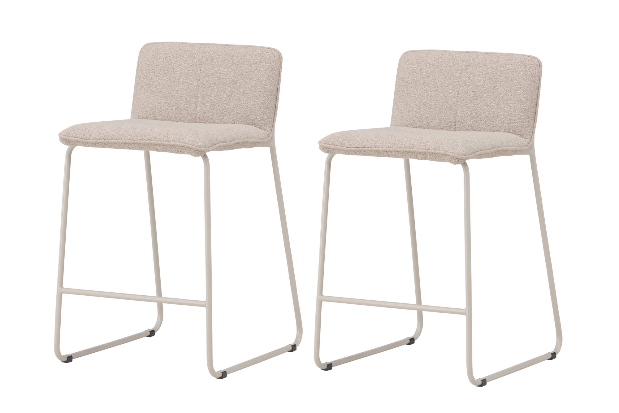 Venture Home Tabouret de bar »Bisbee, 2er-Set Barhocker mit Fussstütze, belastbar bis 120 kg« Ensemble, 2 cuis tlg. Tresenstuhl, weicher Bezug, Stahlbeine, Fussstütze, modern