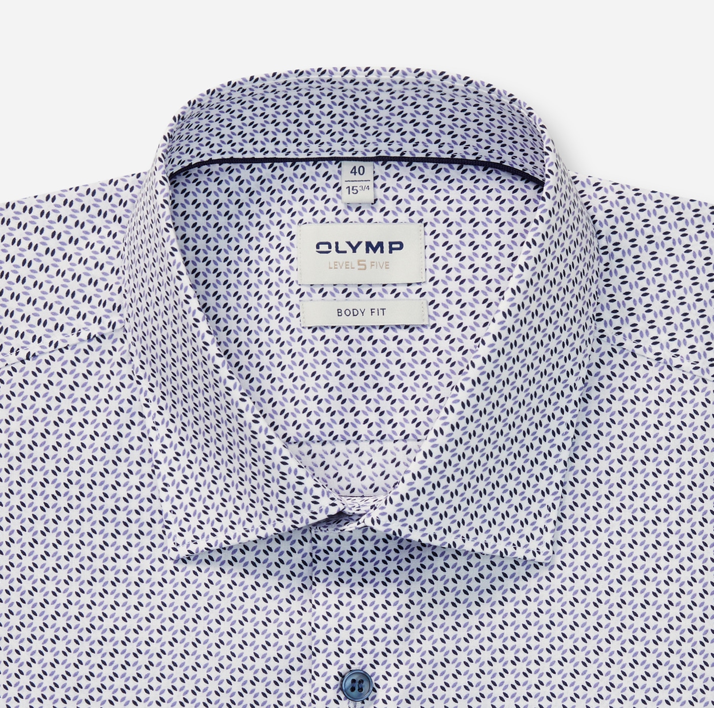 OLYMP Businesshemd »Level 5« Body Fit, Haifischkragen, Mit Rotationsprint