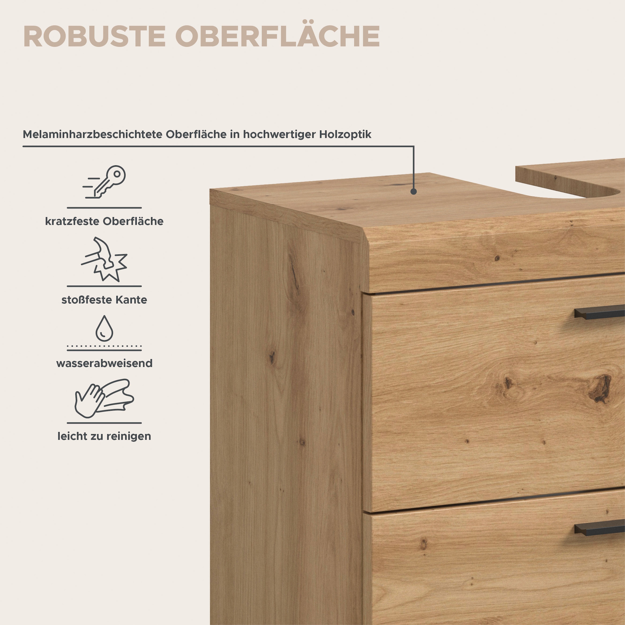 welltime Ensemble de meubles de salle de bain »SIENA, 2 teilig, inklusive LED Beleuchtung, bestehend aus:« Ensemble, BEST-SELLER !, 2 cuis tlg.