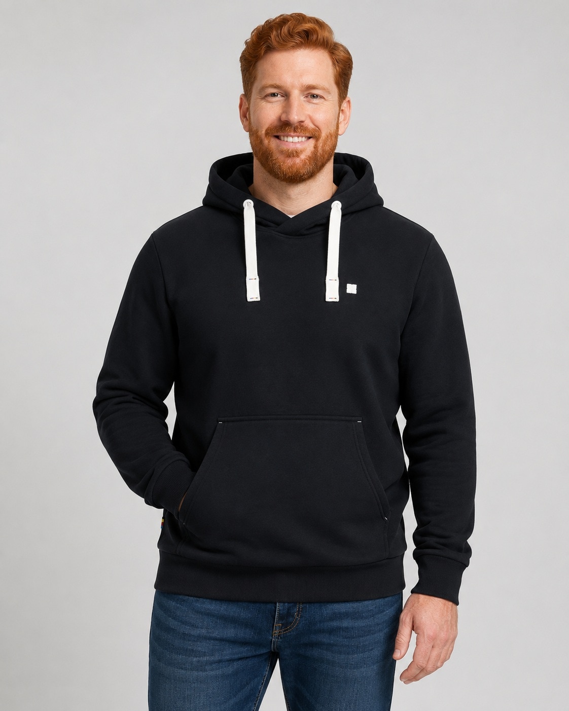 DEPROC Active Kapuzensweatshirt »LinusCMYK II MEN«, weiche Fleecejacke mit Kängurutasche
