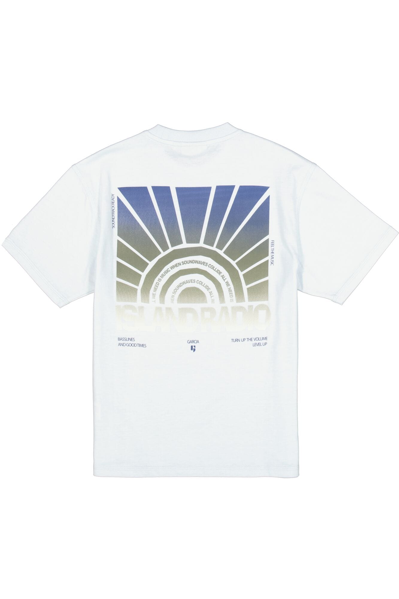Garcia Shirt à col rond Avec grand imprimé dans le dos, pour garçons