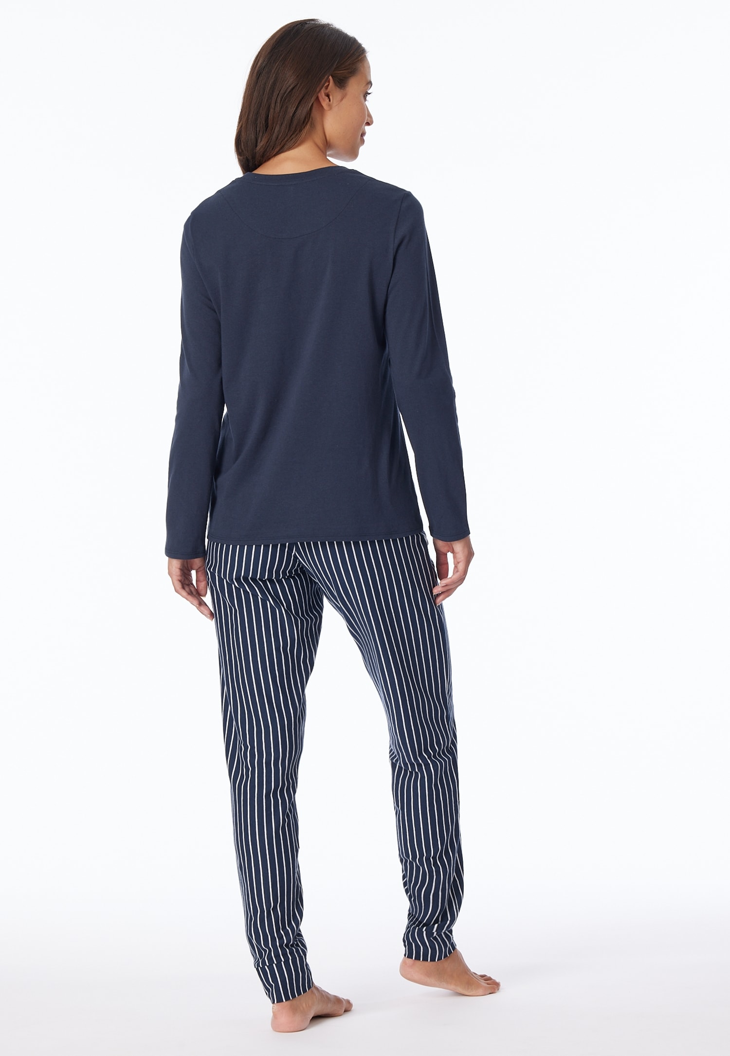 uncover by SCHIESSER Schlafanzug »Uncover Nightwear« 2 mit Rundhalsausschnitt, Langarm, Single Jersey-Qualität