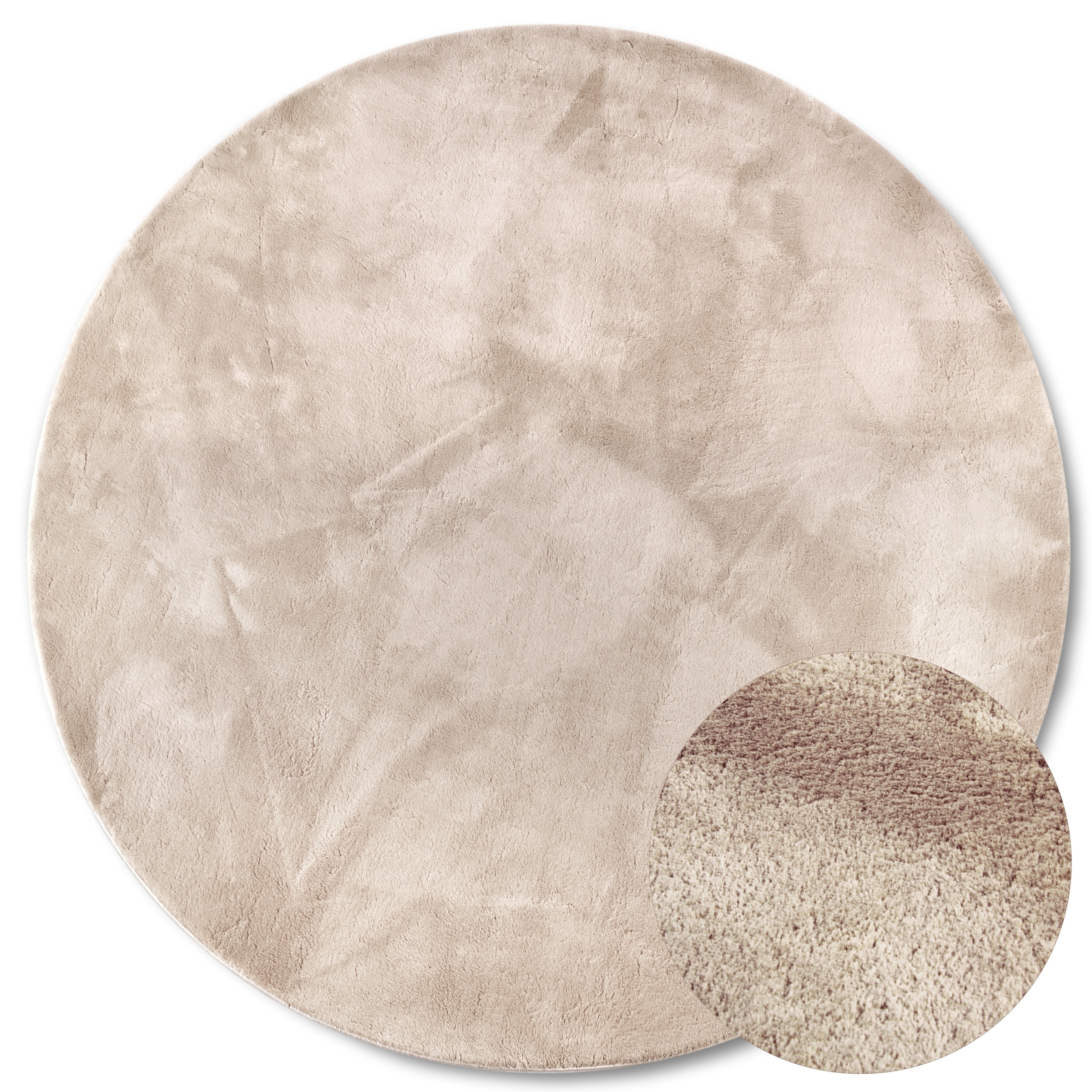 Villeroy & Boch Teppich »Leon« rund 15 mm Höhe Langflor, Shaggy, einfarbig, flauschig, weich, glänzend, modern, uni