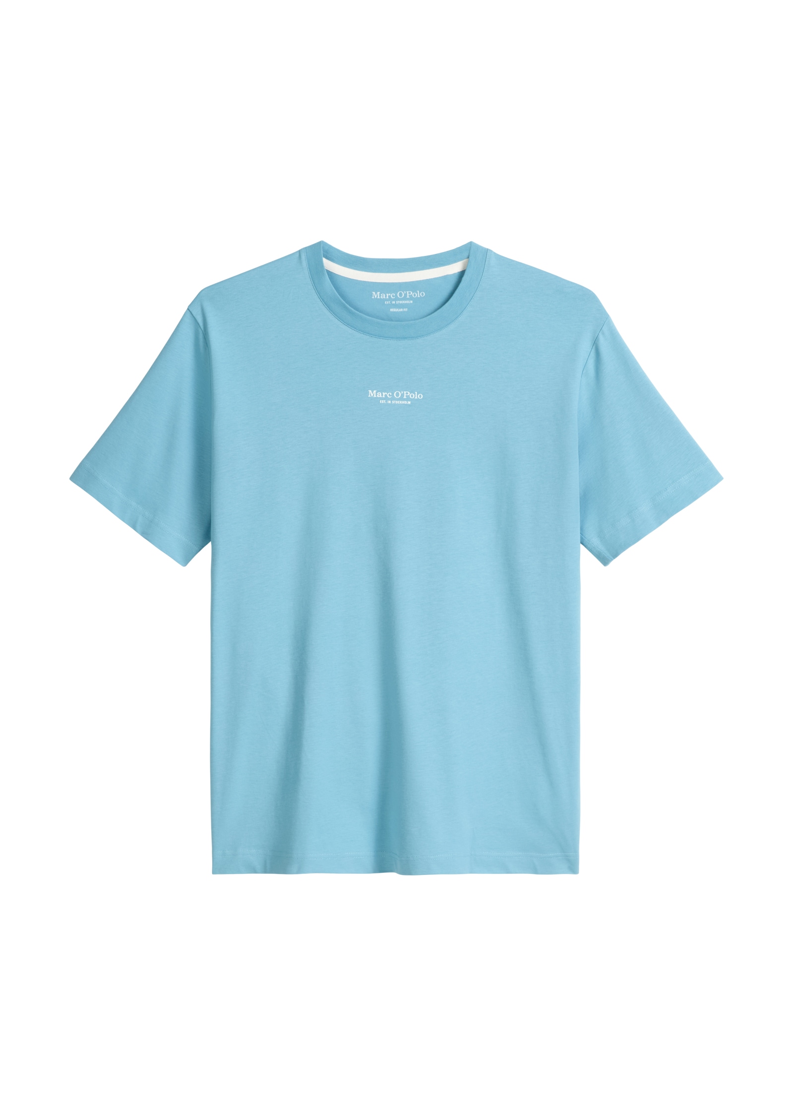 Marc O'Polo T-shirt ein kleines, dezentes Logo in Kontrastfarbe ziert die Brust
