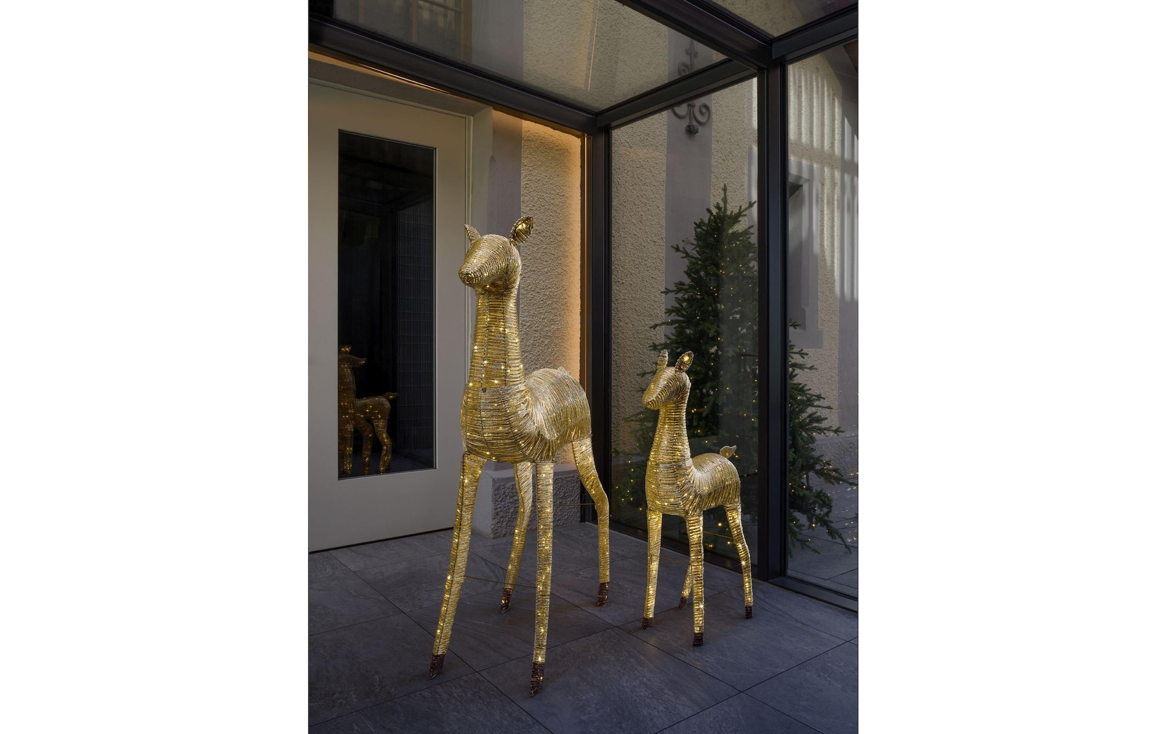 STT LED Dekofigur »Gold reindeer« Warmweiss