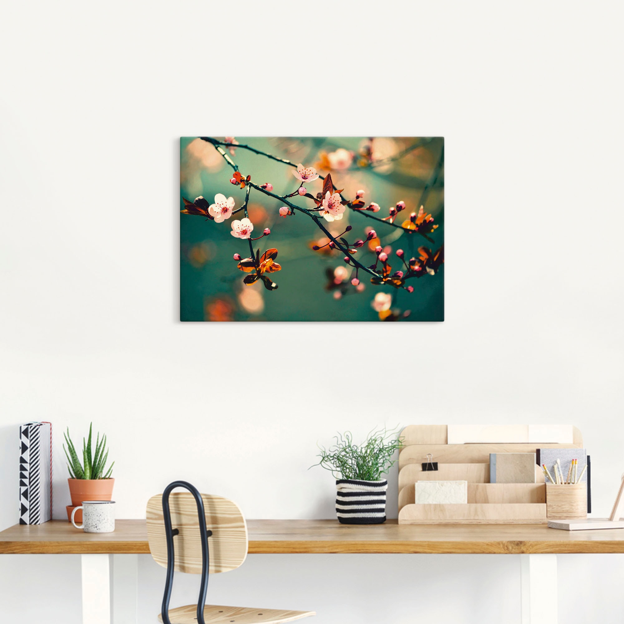 Artland Fresque murale »Japanische Kirsch Sakura Blumen« 1 cuis tlg. als Leinwandbild, Poster in verschied. Grössen