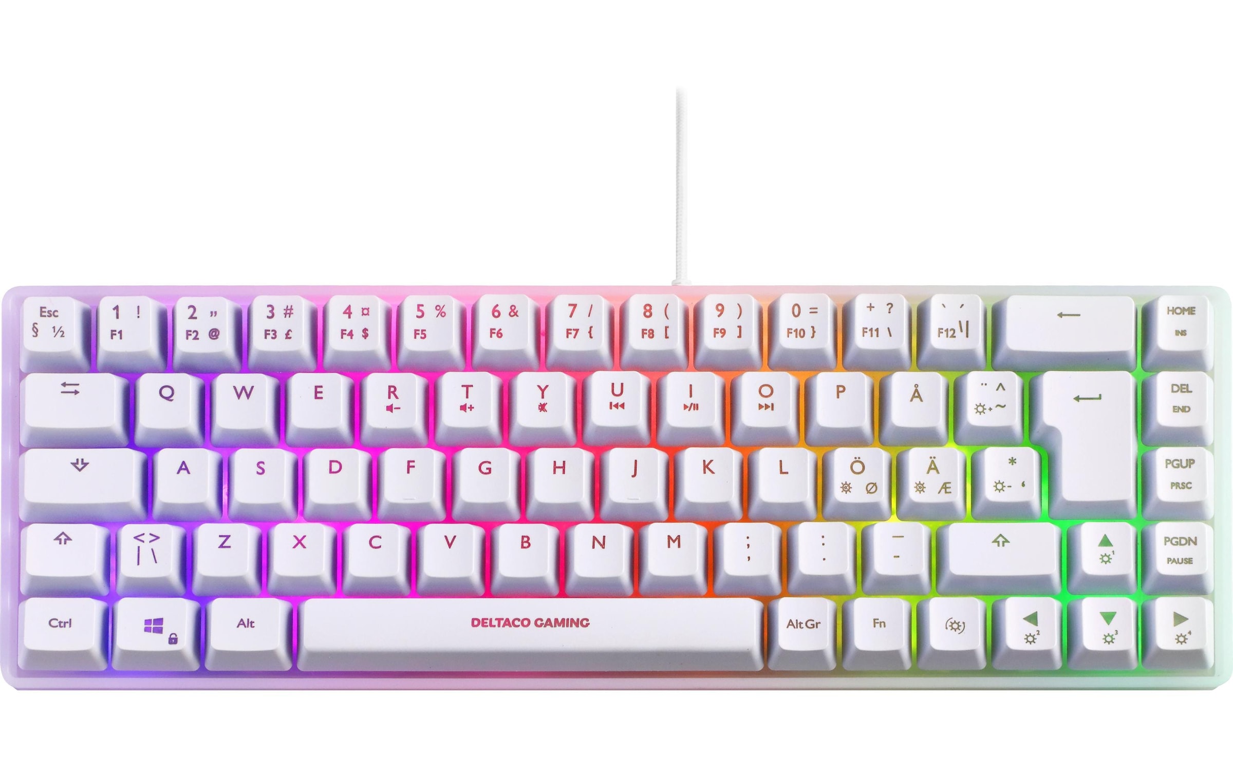 DELTACO Clavier de jeu »GAM-158-W RGB« ()