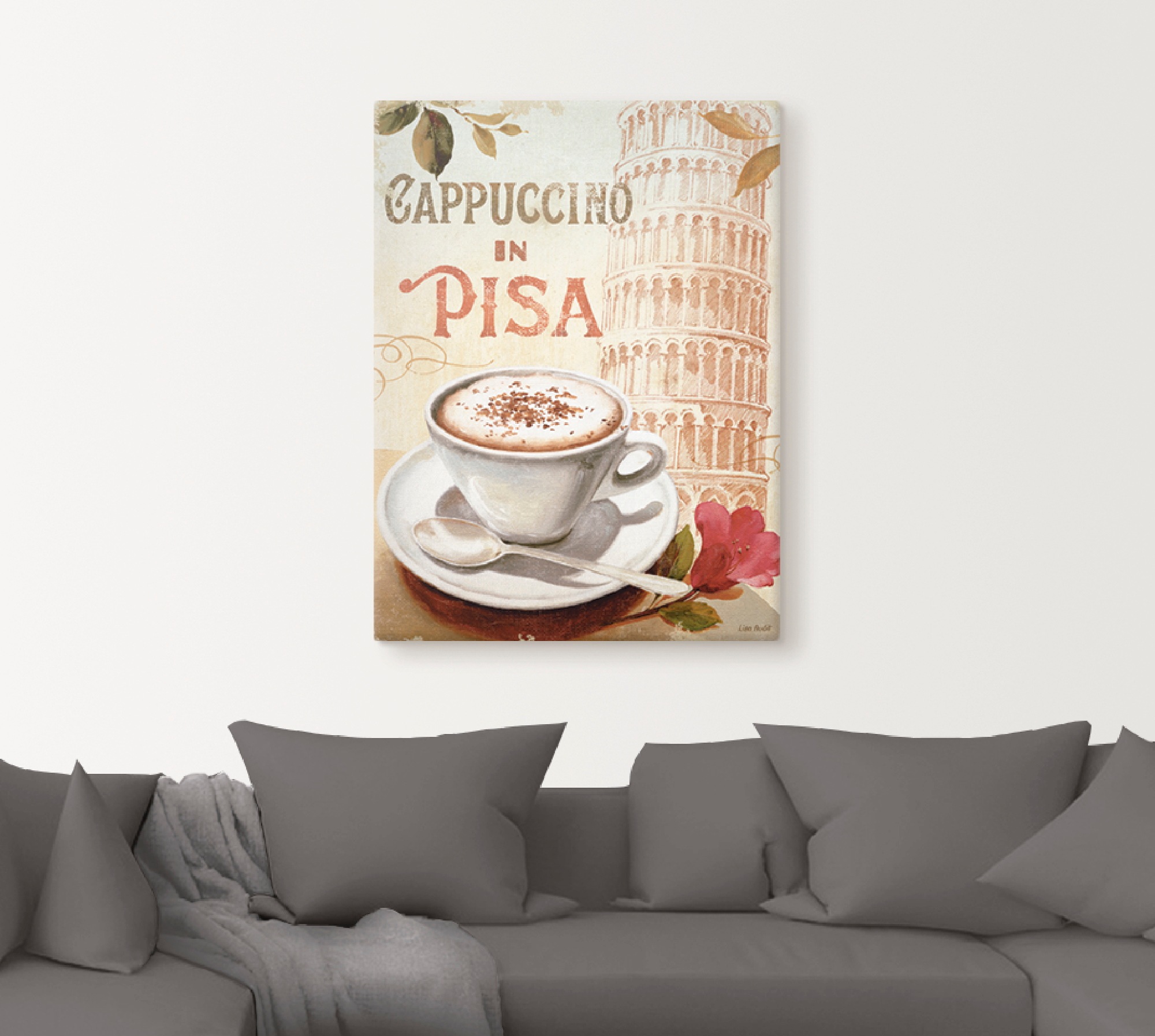 Artland Tableau sur toile »Kaffee in Europa IV« 1 cuis tlg. auf Holzrahmen gespannt