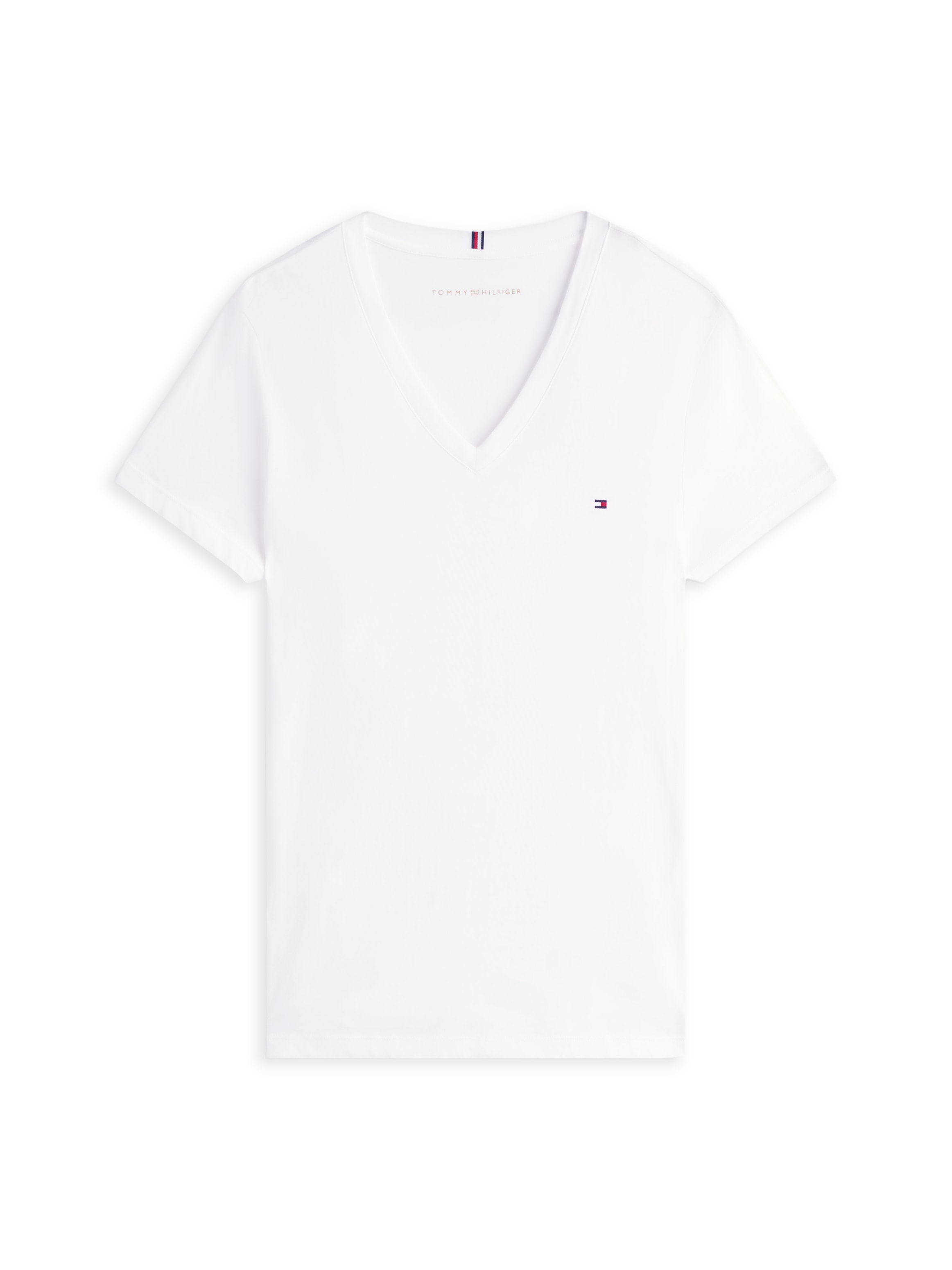 Tommy Hilfiger T-shirt »HERITAGE V-NK TEE« avec le drapeau logo Tommy Hilfiger sur la poitrine