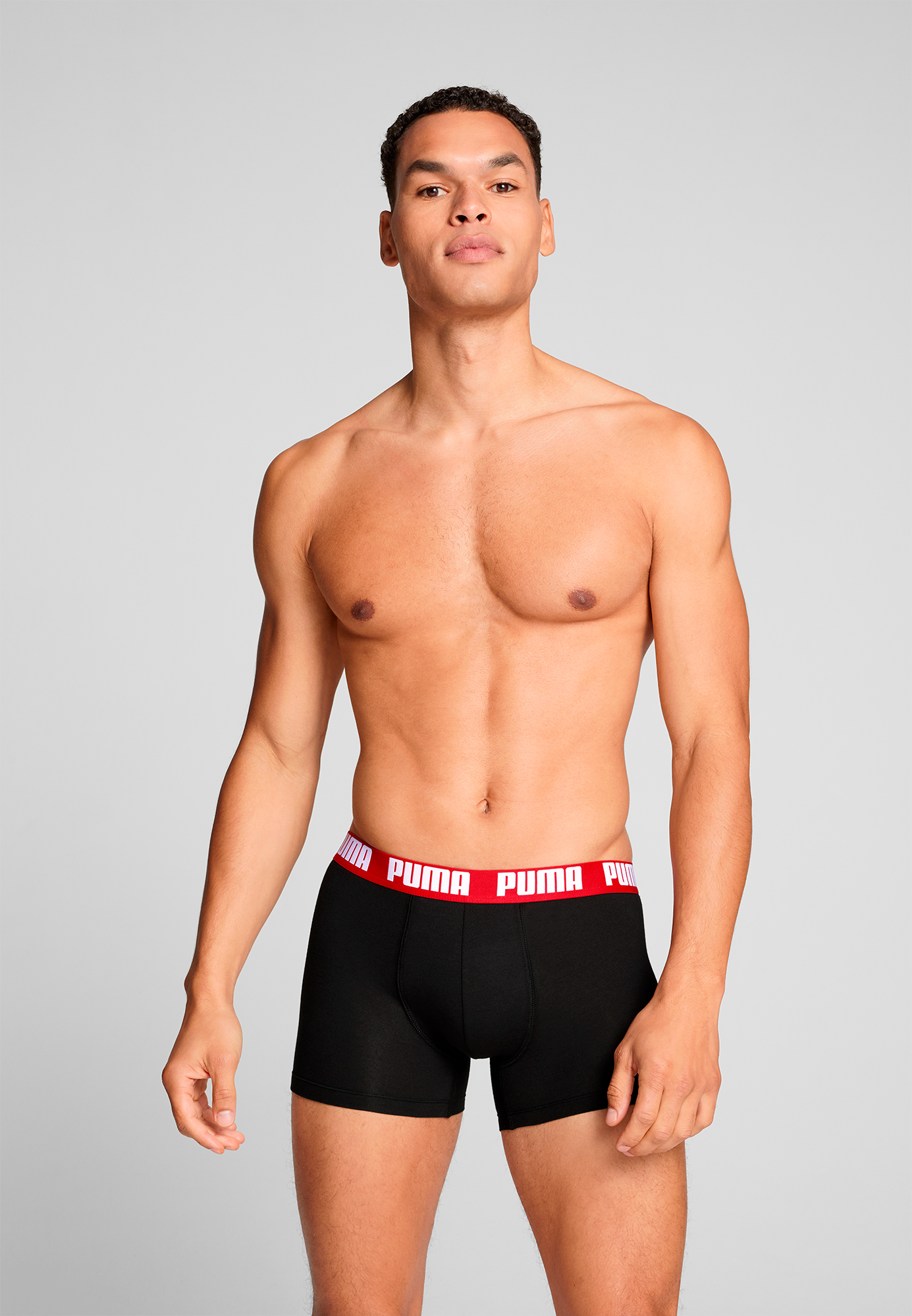 PUMA Boxershorts »PUMA MEN EVERYDAY BASIC BOXERS 2P« Packung, 2er Pack,  mit Puma Webbund
