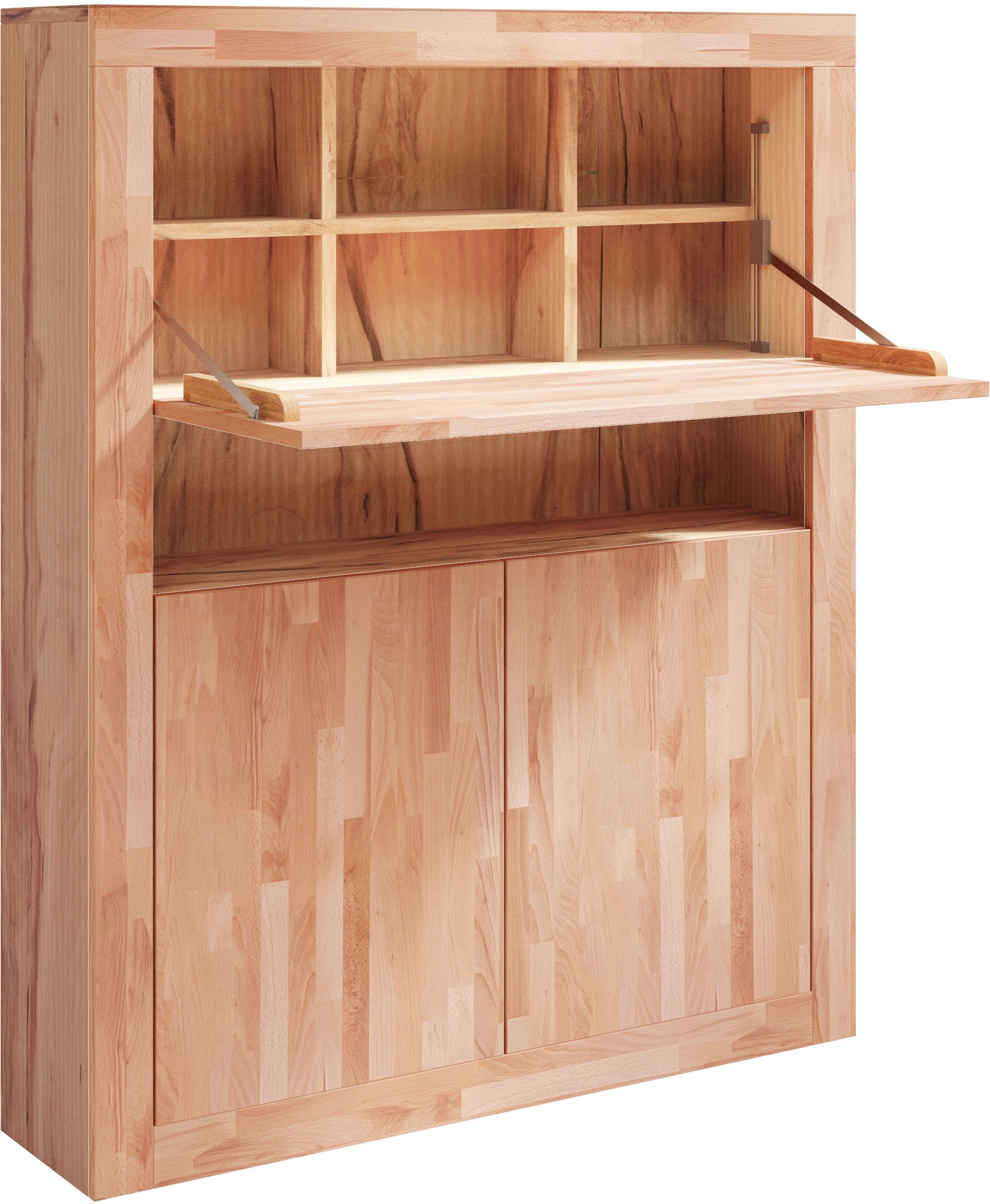 Home affaire Sekretär »Logo« mit viel Stauraum, teilmassiv