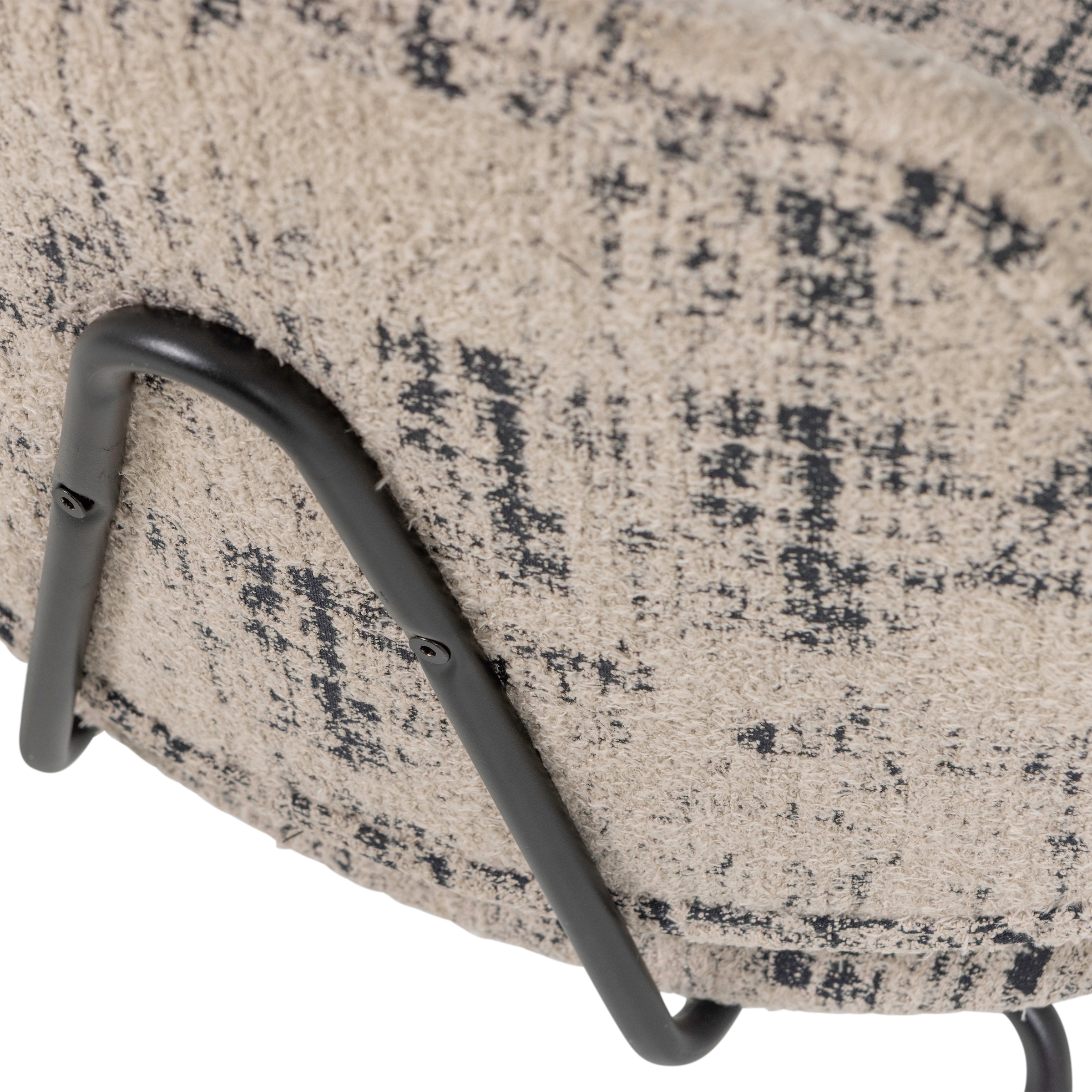 WOOOD Fauteuil lounge »Aure mit Olly-Gewebtem Bezug und Armlehnen B 69 x T 64 x H 69 cm« très haute résistance à l'usure, capacité de charge 120 kg, motif irrégulier