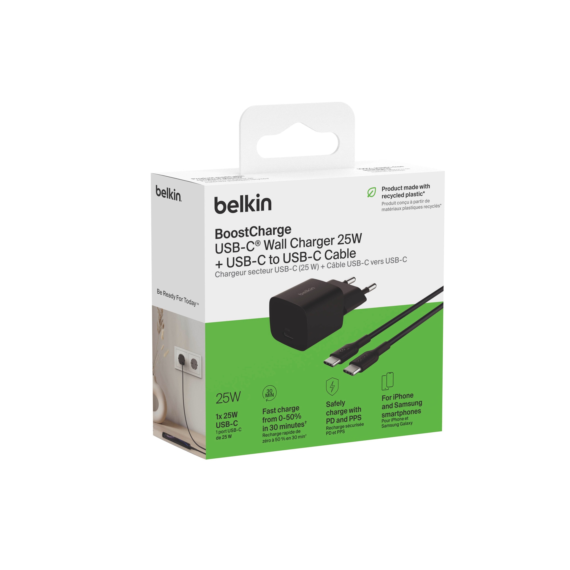Belkin Chargeur USB »BoostCharge 25W USB-C Charger mit Power Delivery inkl. Kabel«