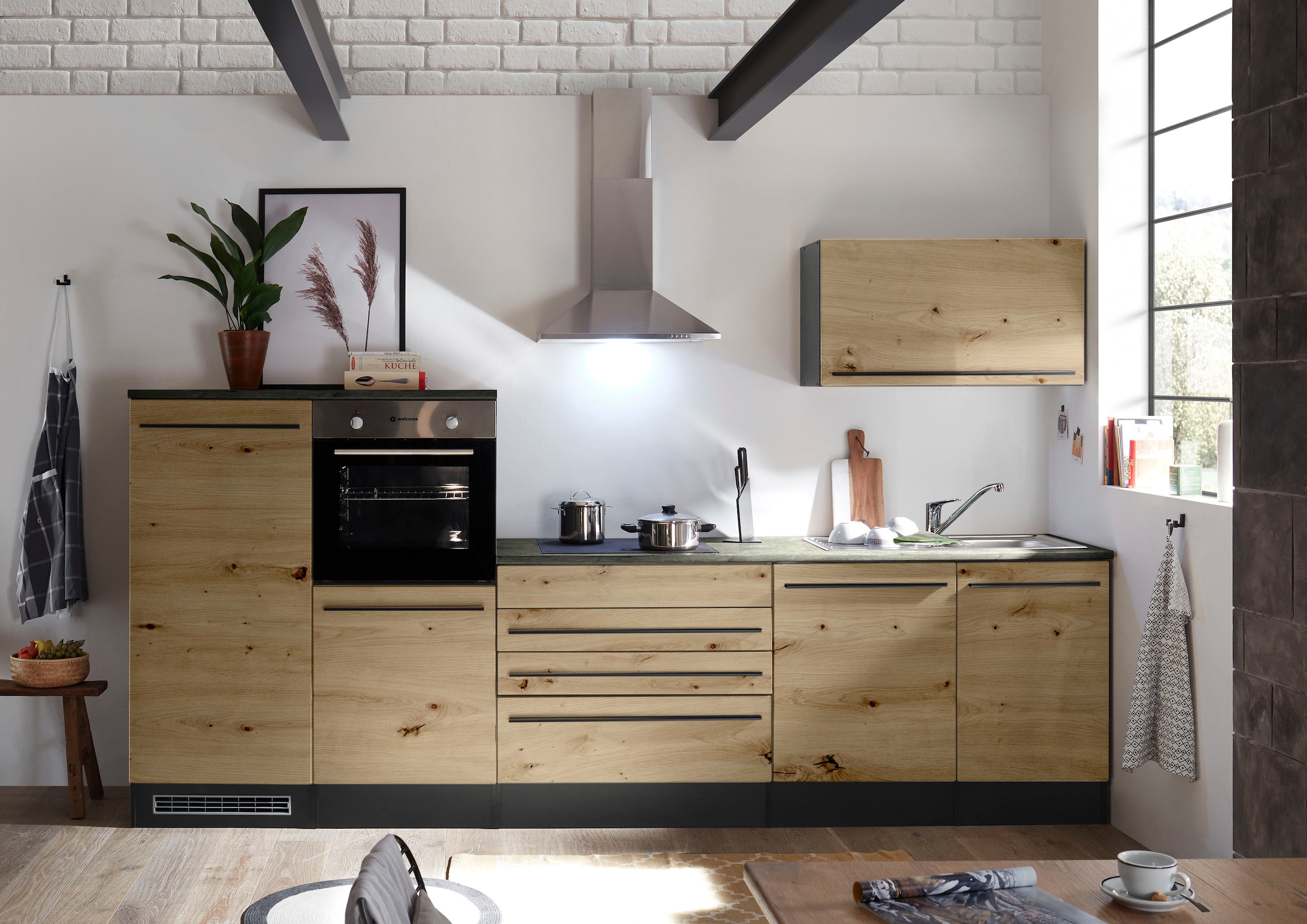 BASIC by Balculina Küchenzeile »Jazz« Breite 320 cm, wahlweise mit E-Geräten
